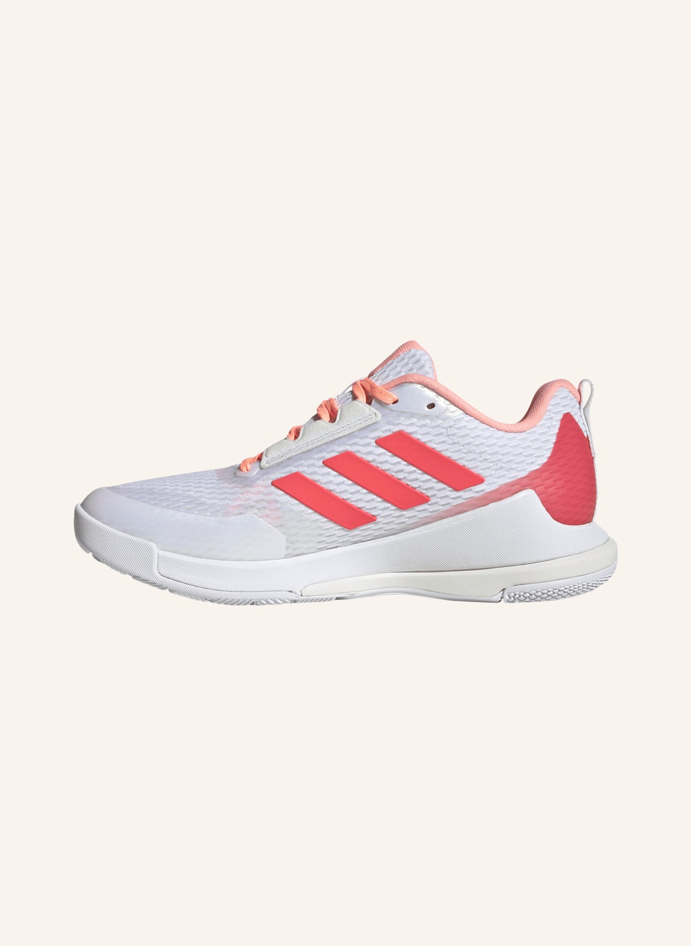 adidas Chaussures d'intérieur NOVAFLIGHT 2: BLANC / ROUGE FLUO