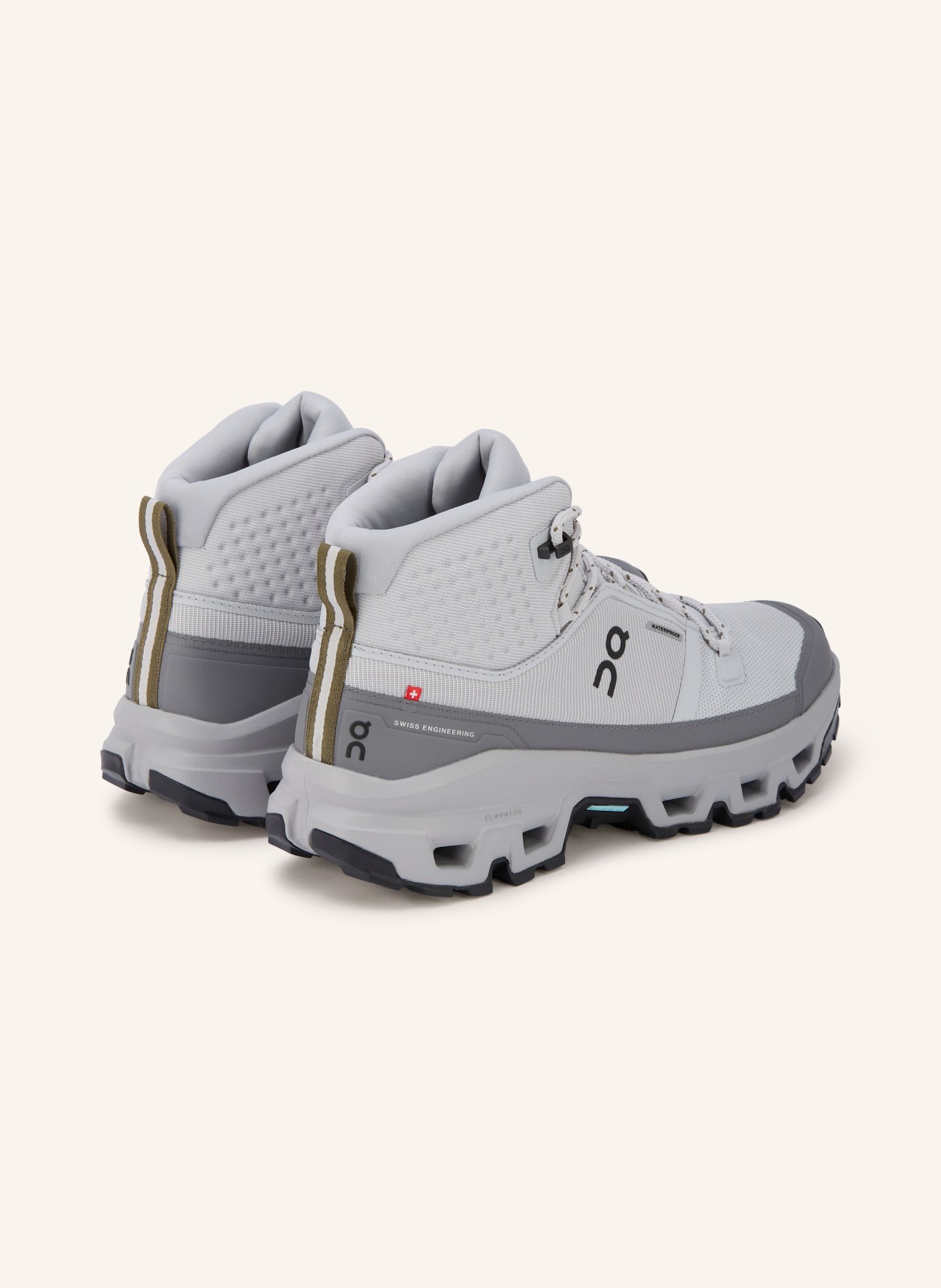 On Wandelschoenen CLOUDROCK MID WP: LICHTGRIJS / GRIJS