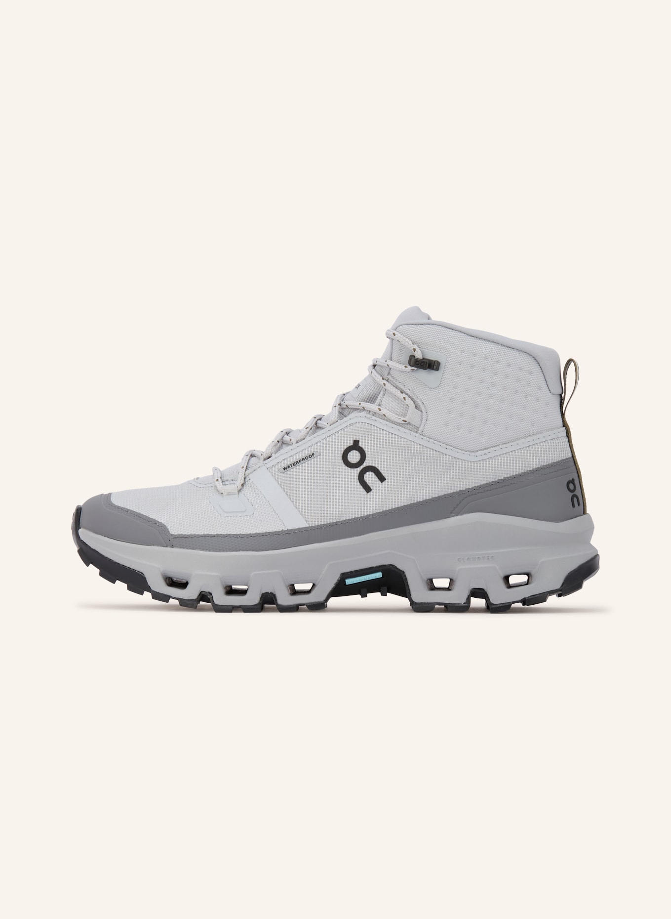 On Wandelschoenen CLOUDROCK MID WP: LICHTGRIJS / GRIJS