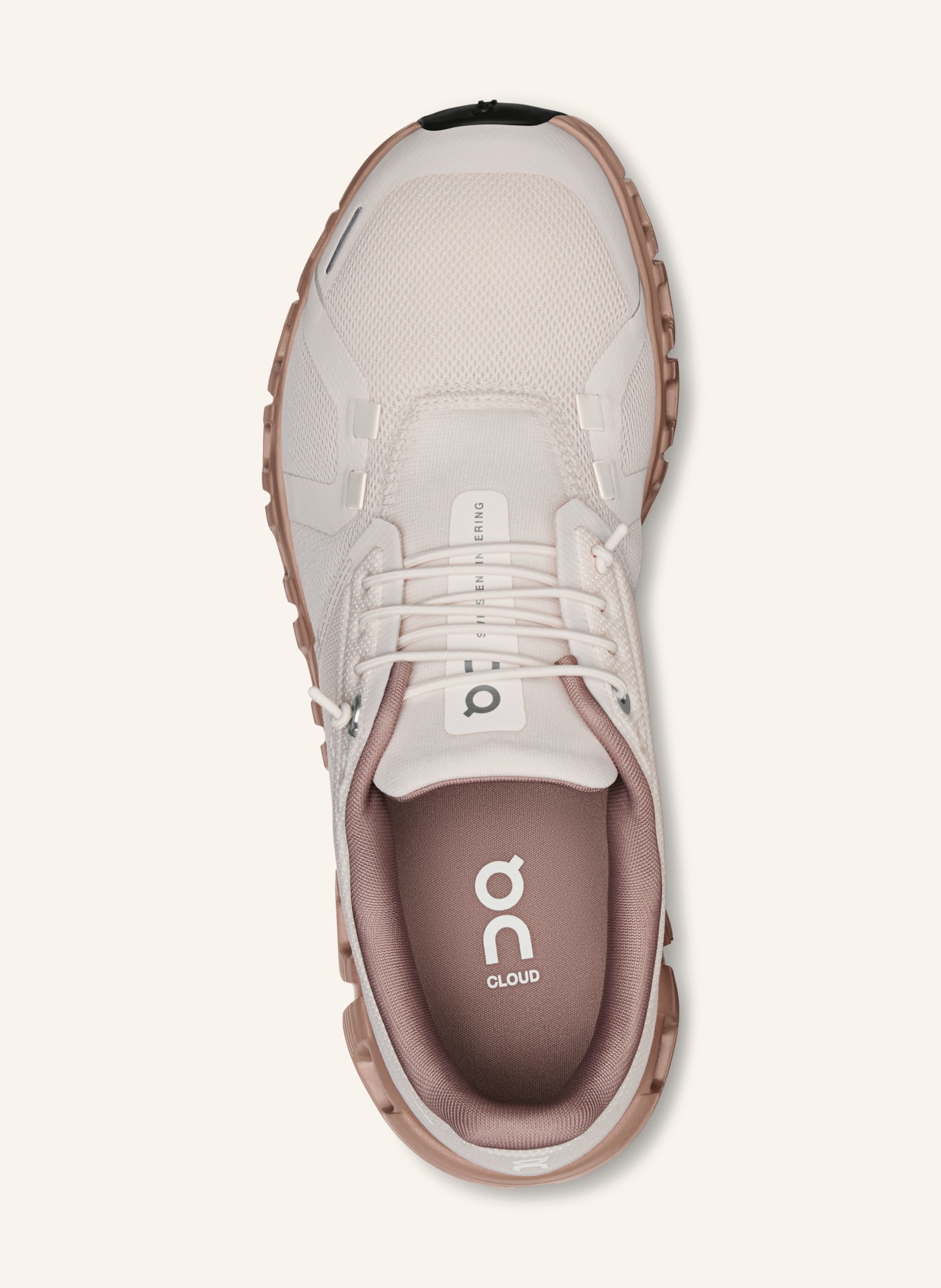 On Sneaker CLOUD 6: CRÈME / VIEUX ROSE