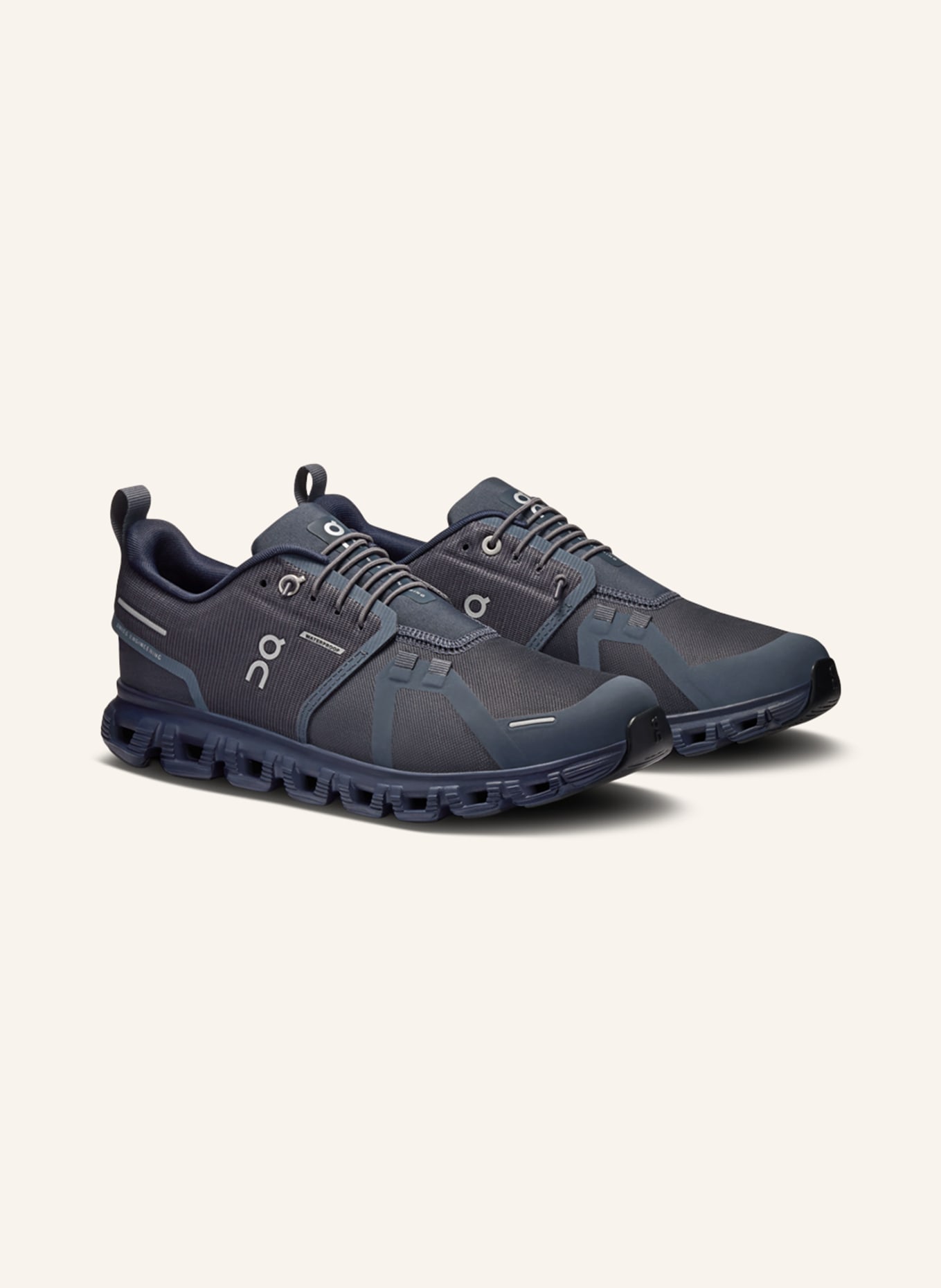 On Sneaker CLOUD 6 WP: BLAUWGRIJS / DONKERBLAUW