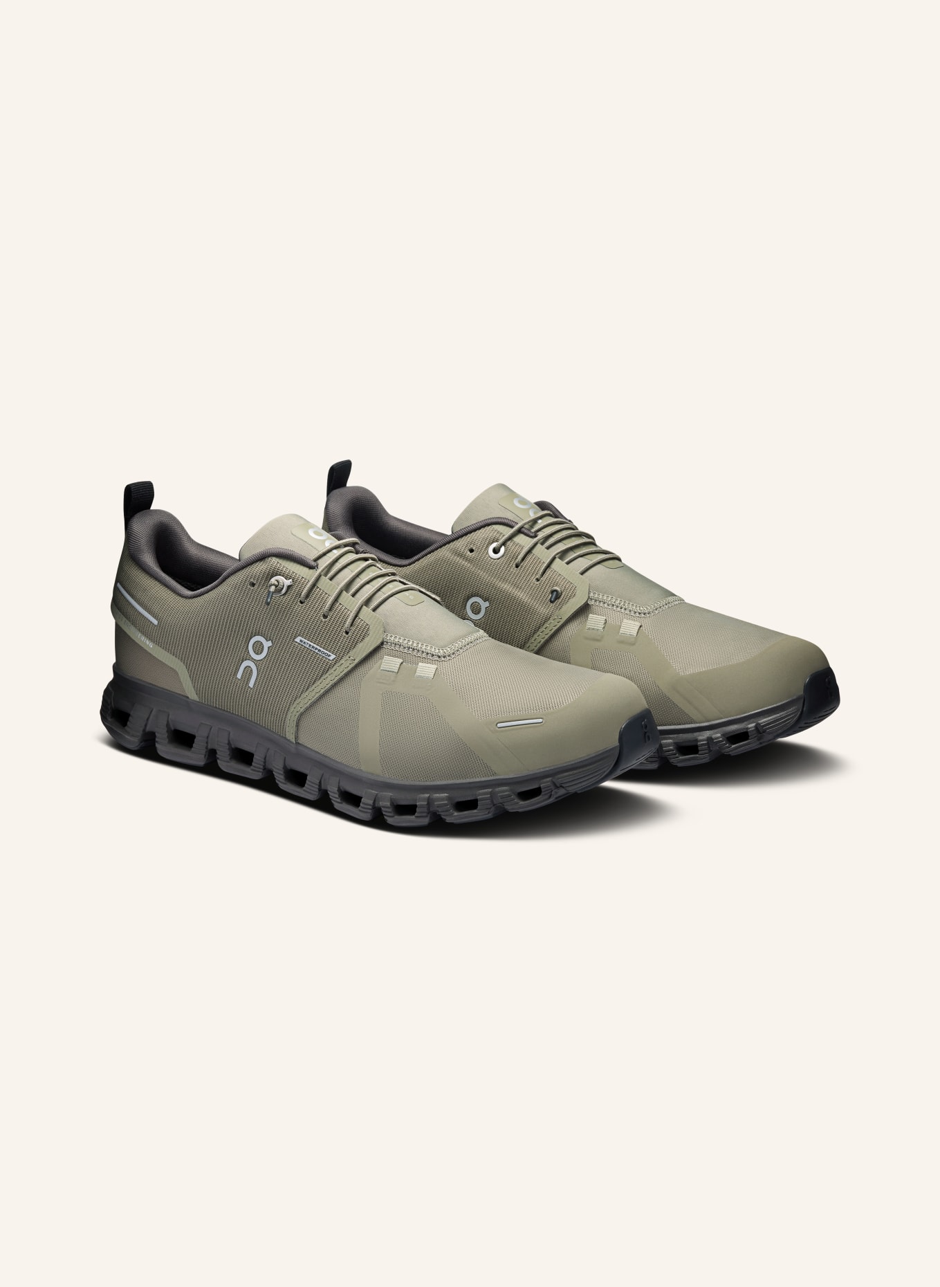 On CLOUD 6 WP sneaker: OLIVE