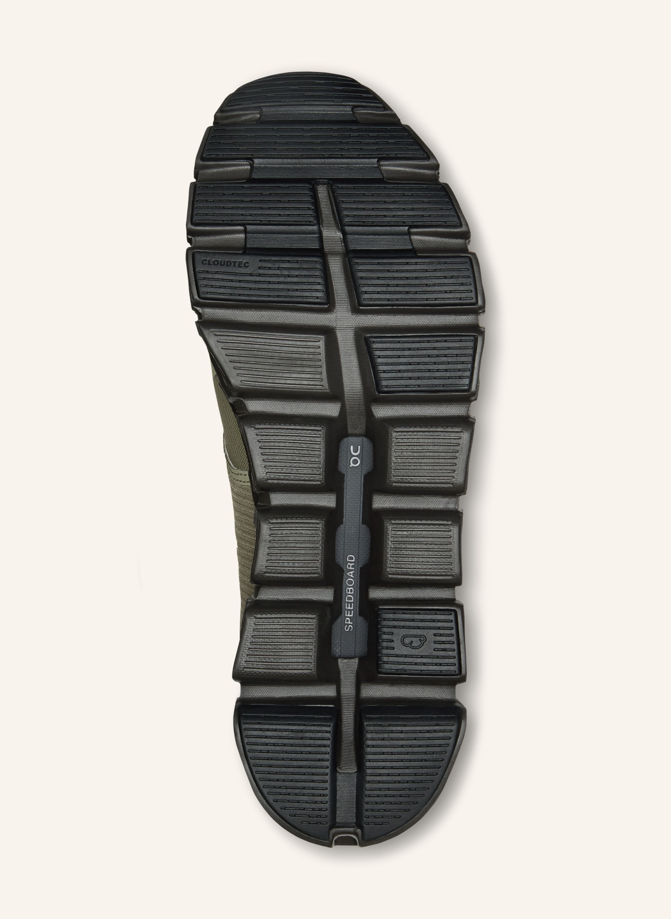On CLOUD 6 WP sneaker: OLIVE