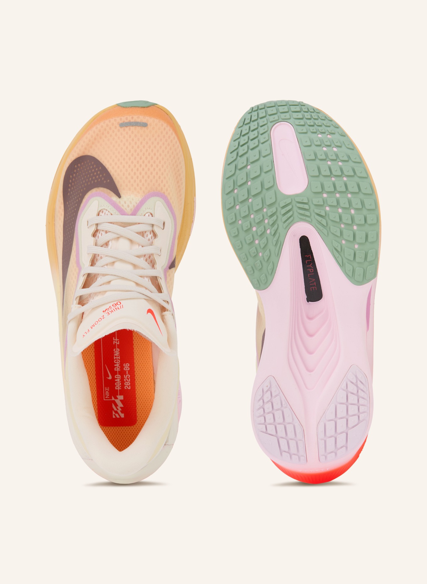 Nike Laufschuhe ZOOM FLY 6: BEIGE / ROSA / ORANGE