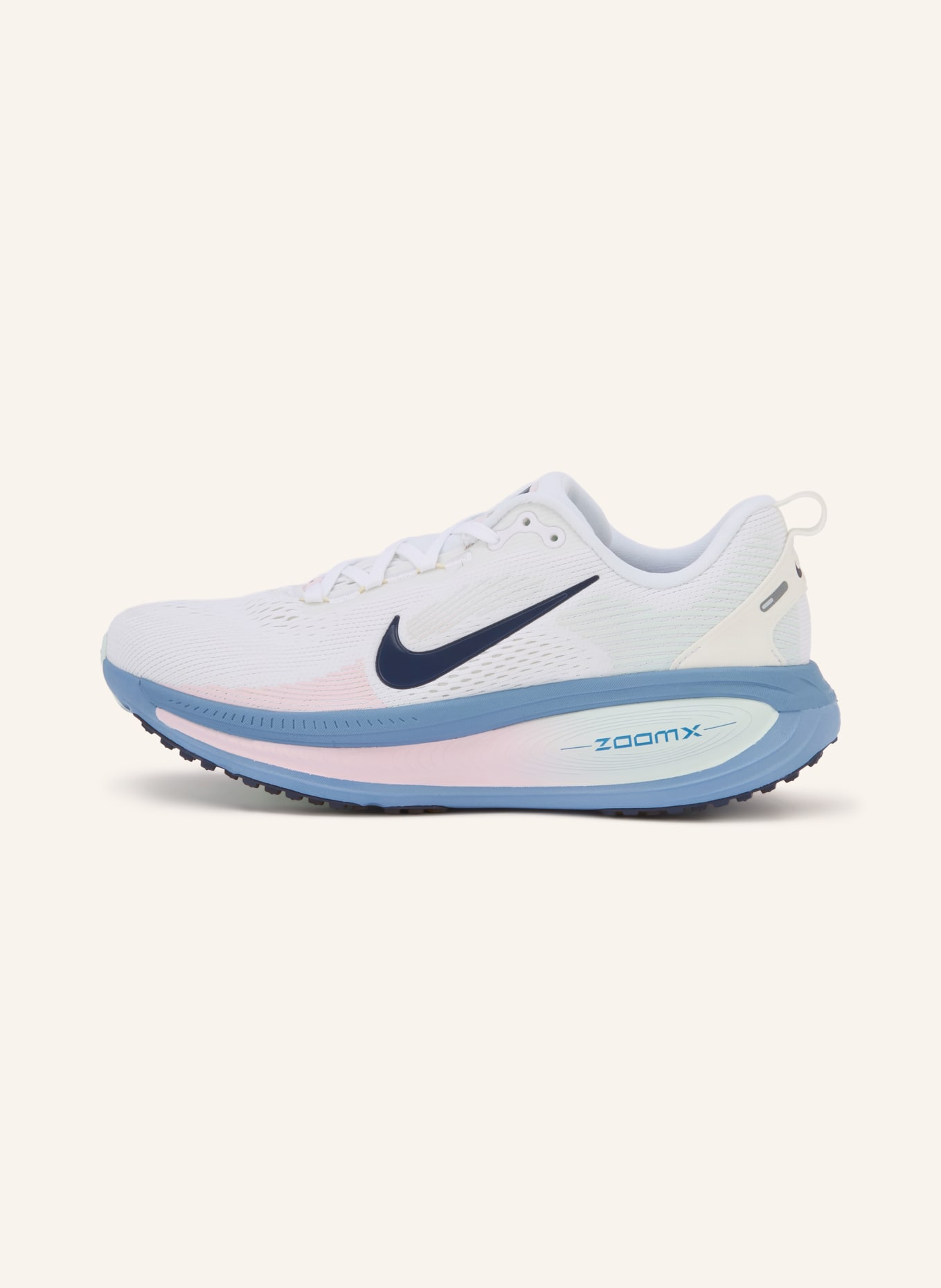 Nike Laufschuhe VOMERO 18: WEISS / HELLROSA / DUNKELBLAU