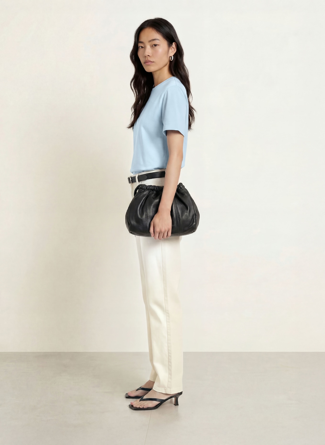 SELECTED T-shirt: BLEU CLAIR