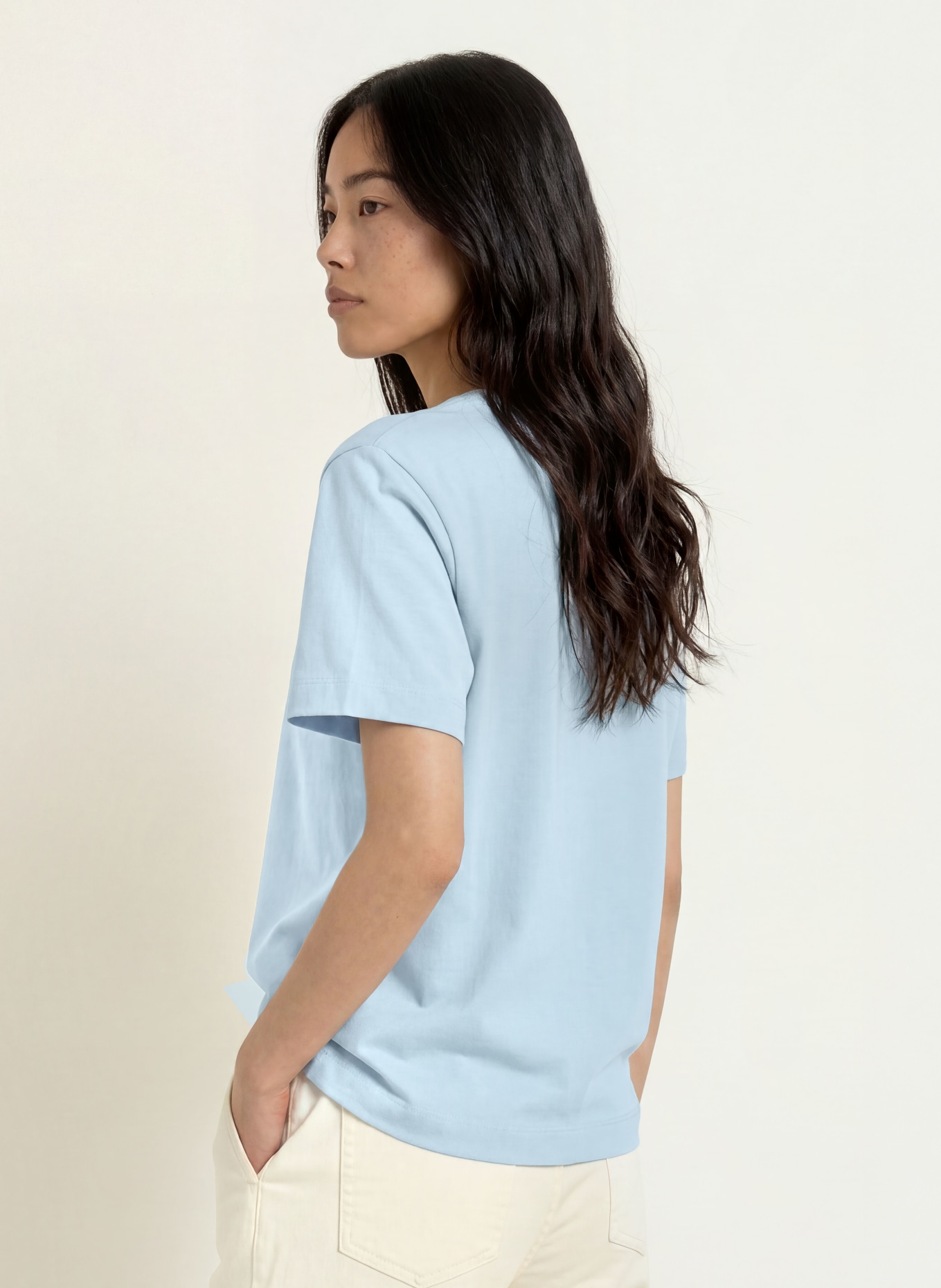 SELECTED T-shirt: BLEU CLAIR