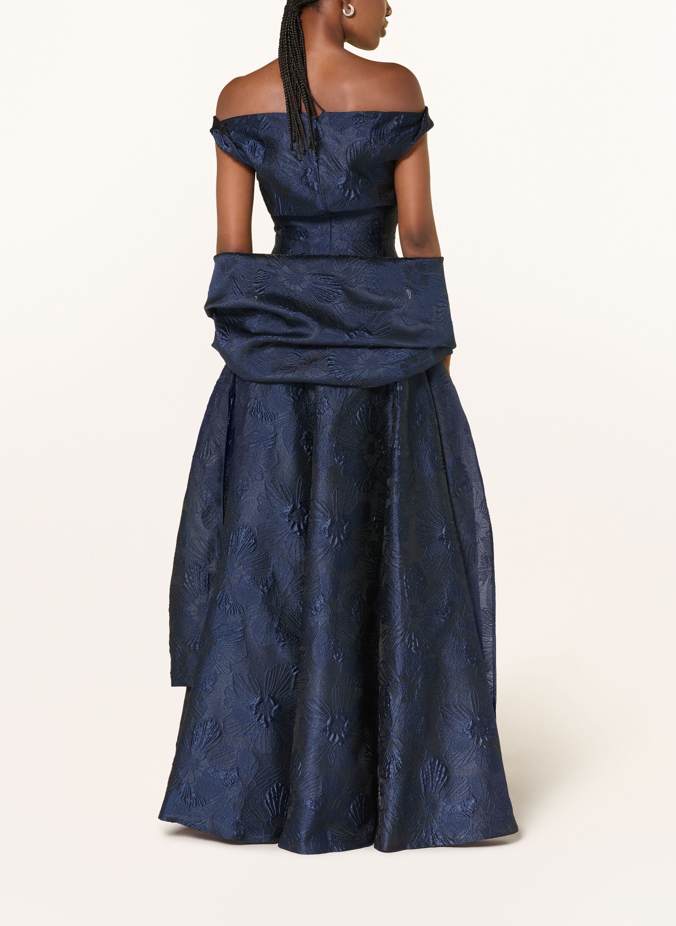 TALBOT RUNHOF Jacquard-Stola: DUNKELBLAU