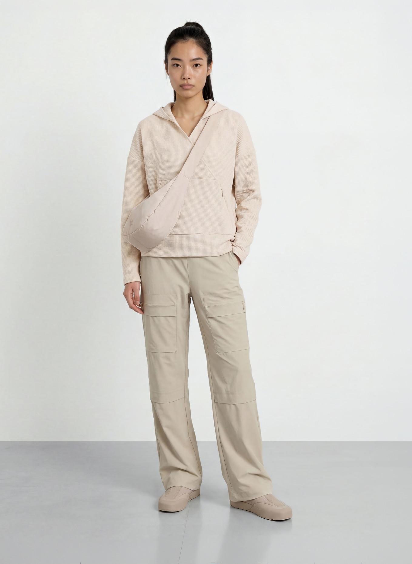 JEANNE BARET Mikina s kapucí VIOLET: BÉŽOVÁ