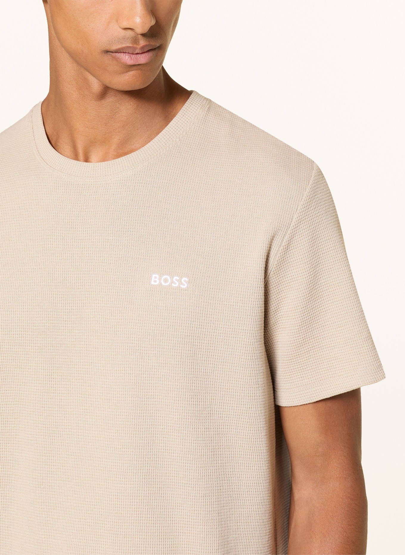 BOSS Schlafshirt: BEIGE