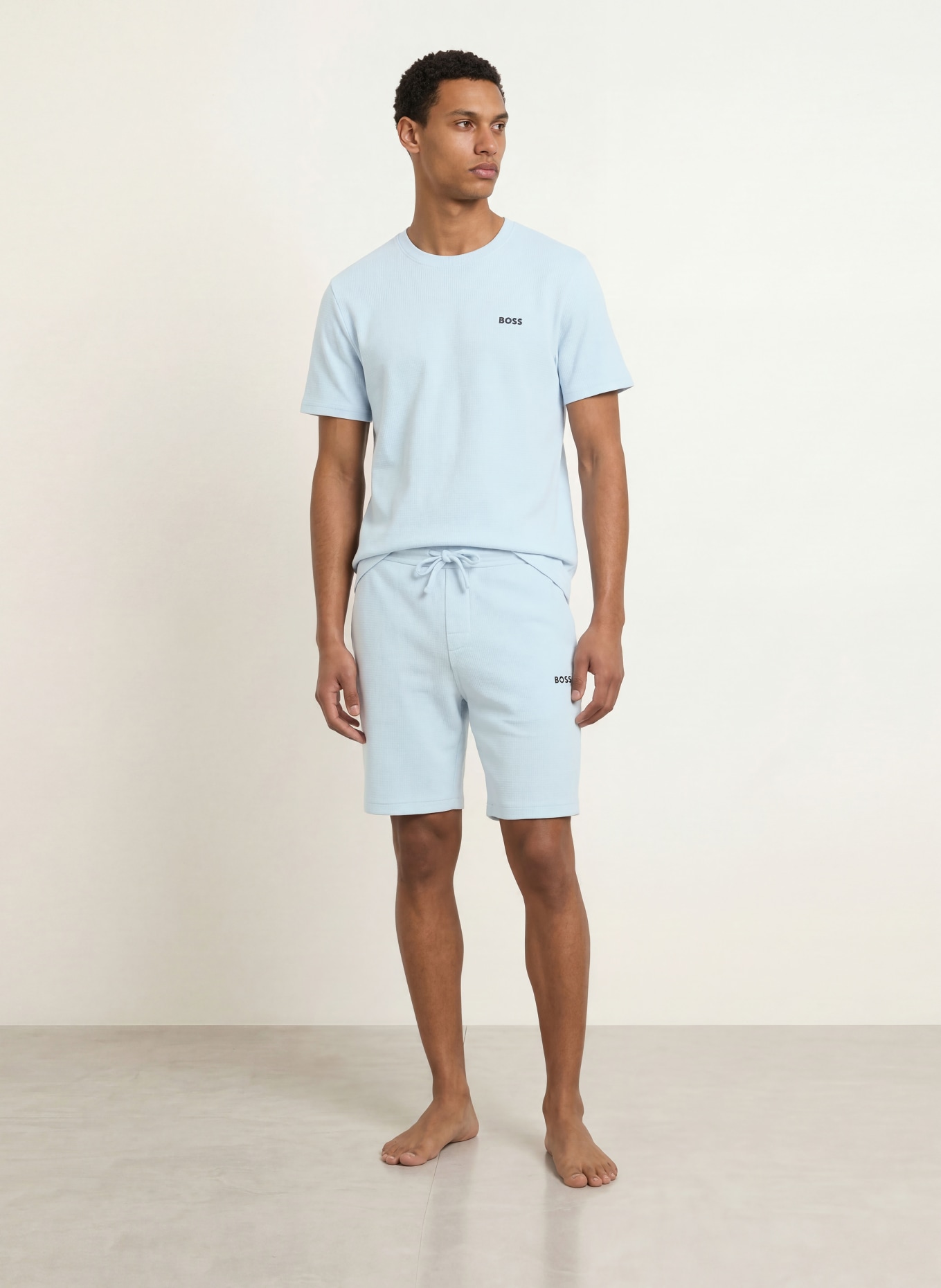 BOSS slaapshirt: LICHTBLAUW