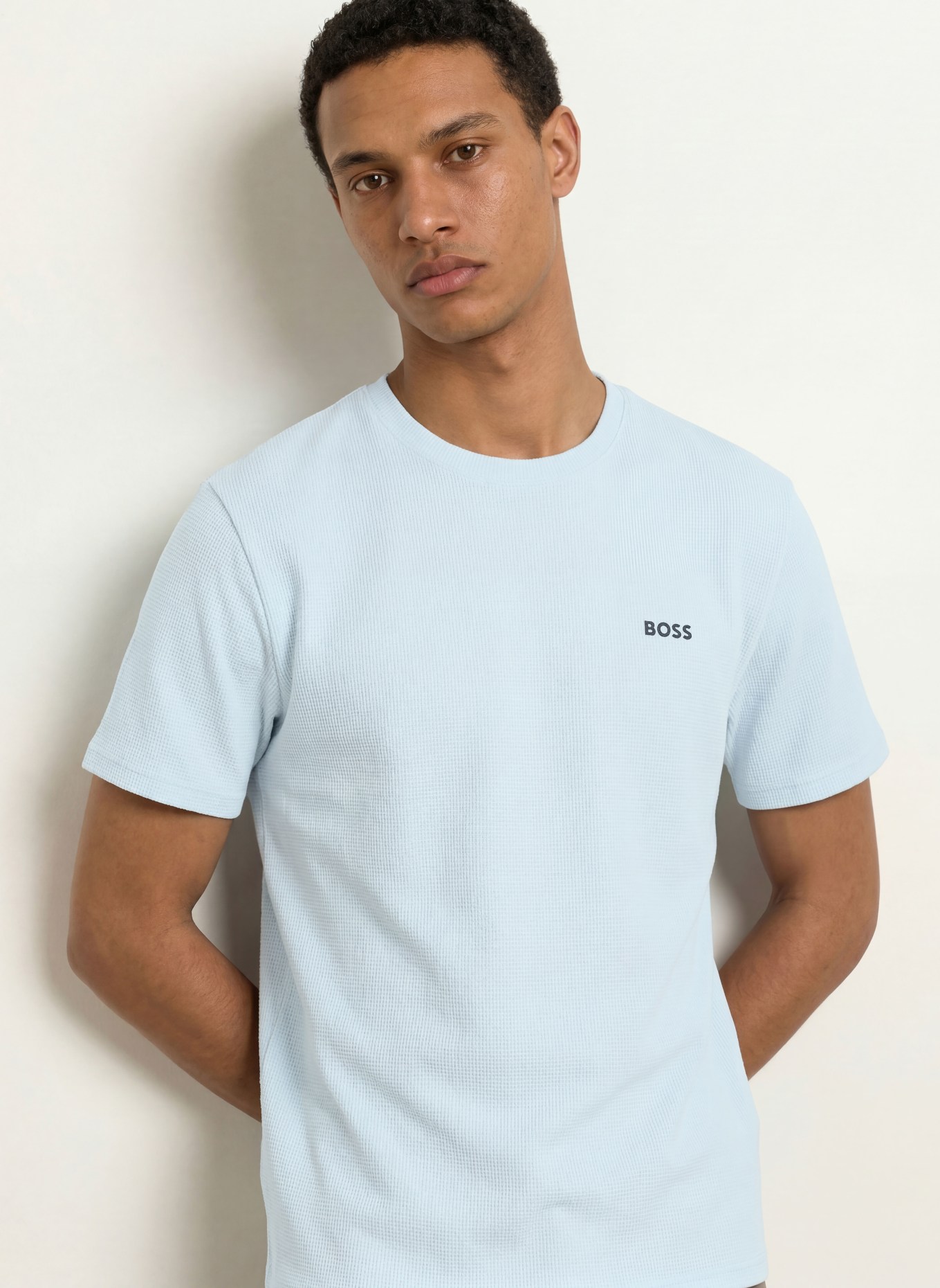 BOSS slaapshirt: LICHTBLAUW