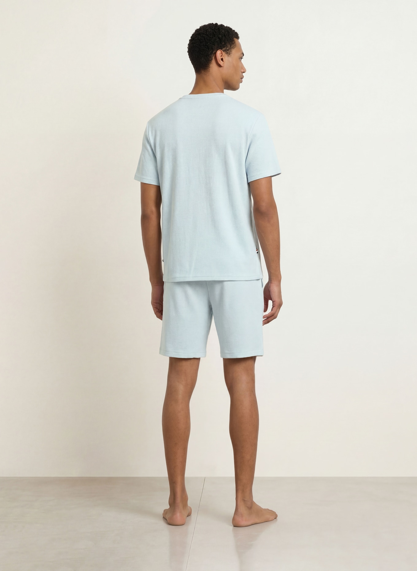 BOSS Slaapshort: LICHTBLAUW