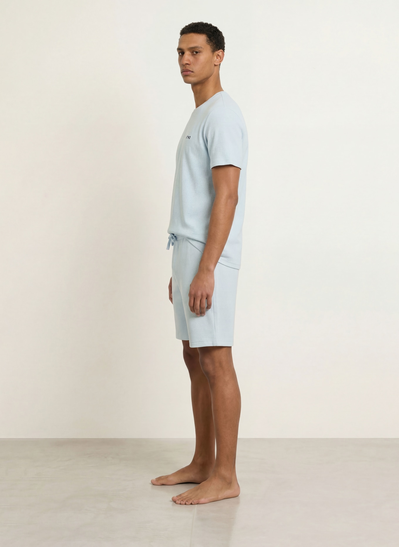BOSS Slaapshort: LICHTBLAUW
