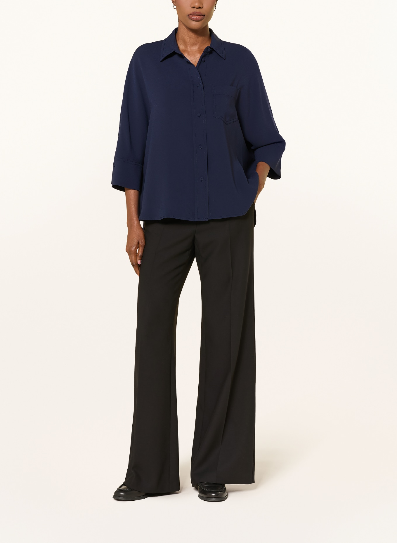 windsor. Hemdbluse mit 3/4-Arm: DUNKELBLAU