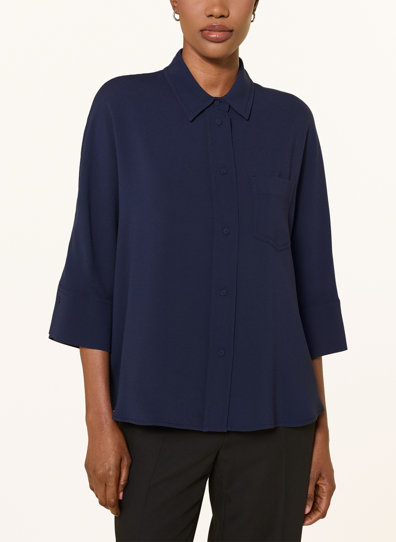 windsor. Hemdbluse mit 3/4-Arm: DUNKELBLAU