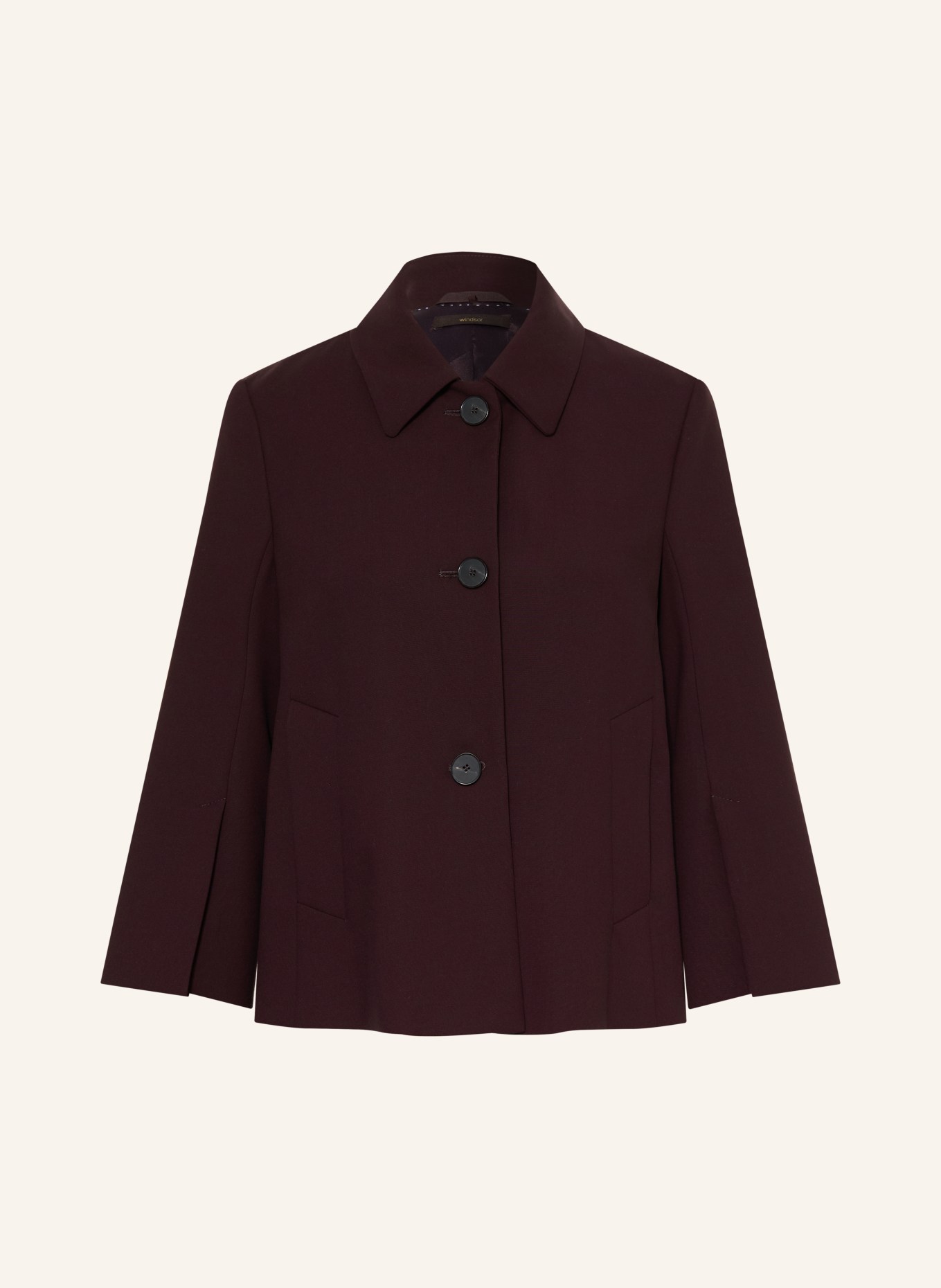 windsor. Kastenjacke aus Jersey mit 3/4-Arm: DUNKELLILA