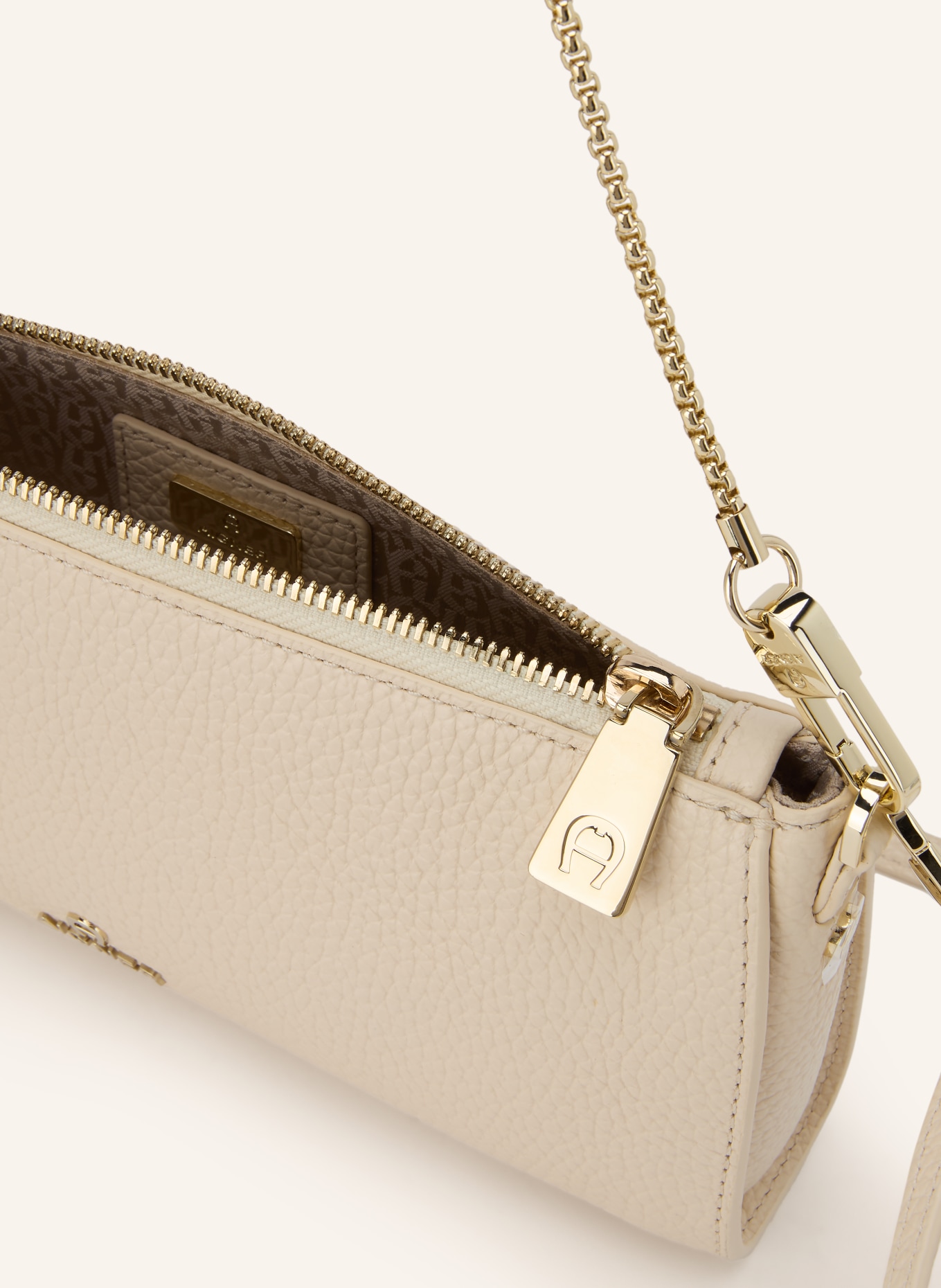 AIGNER Clutch IVY SMALL: BEIGE / GOLD