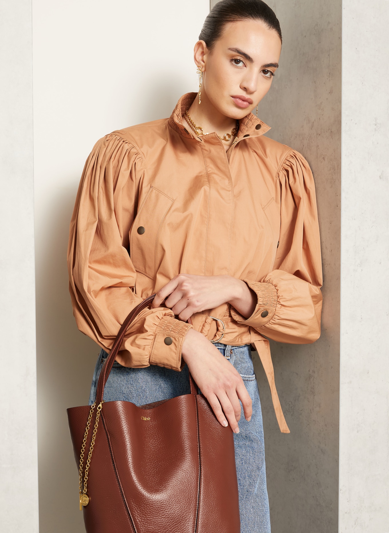Chloé Sac à provisions SPIN: 26P Blushy Brown