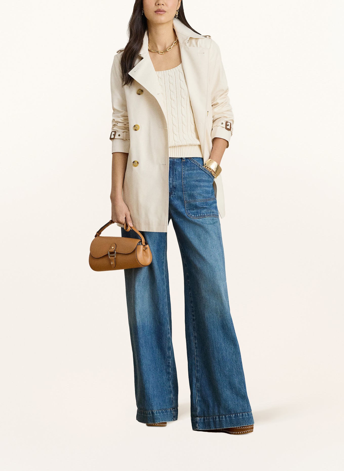 LAUREN RALPH LAUREN Trenchcoat: ECRU