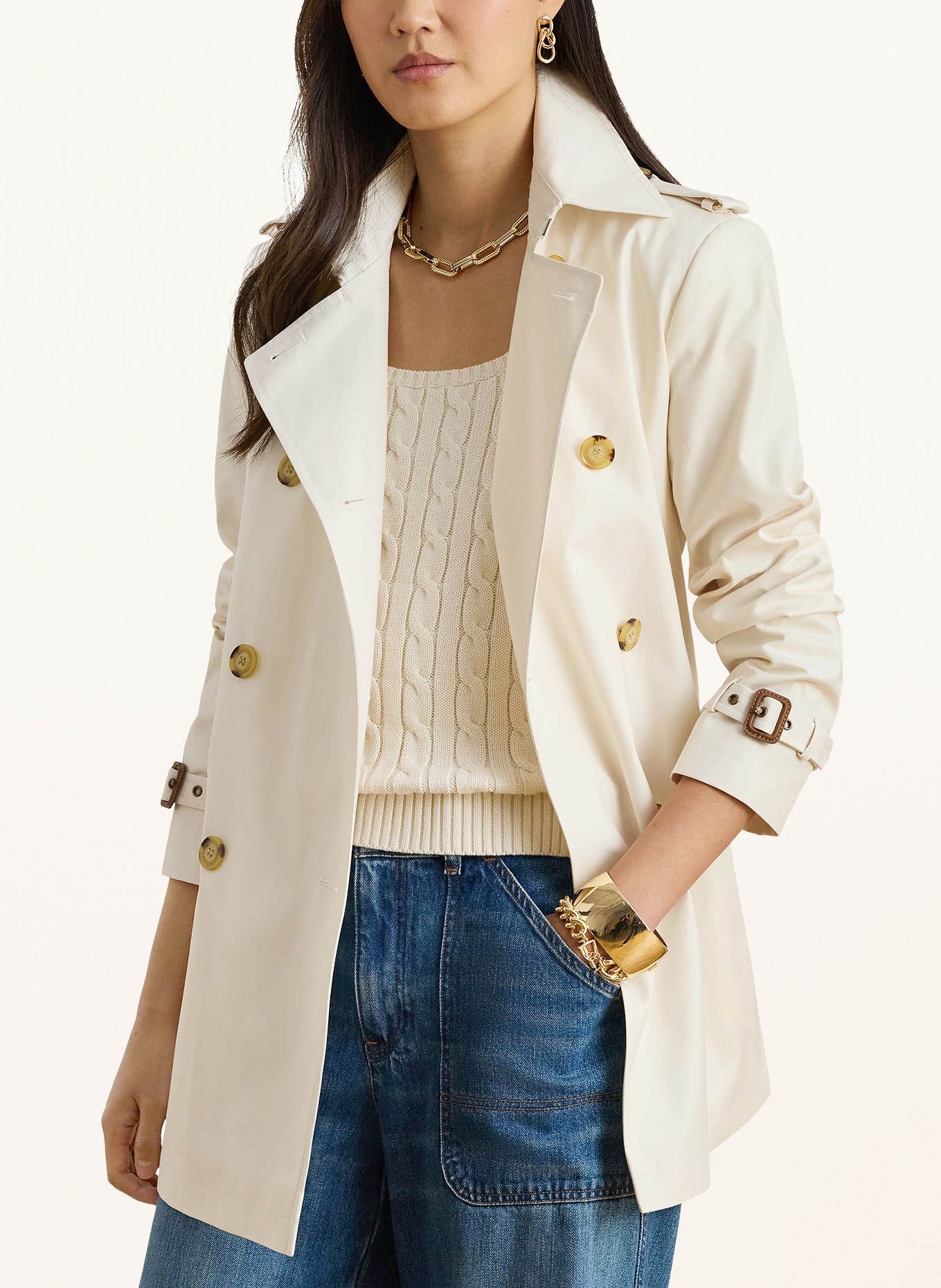 LAUREN RALPH LAUREN Trenchcoat: ECRU