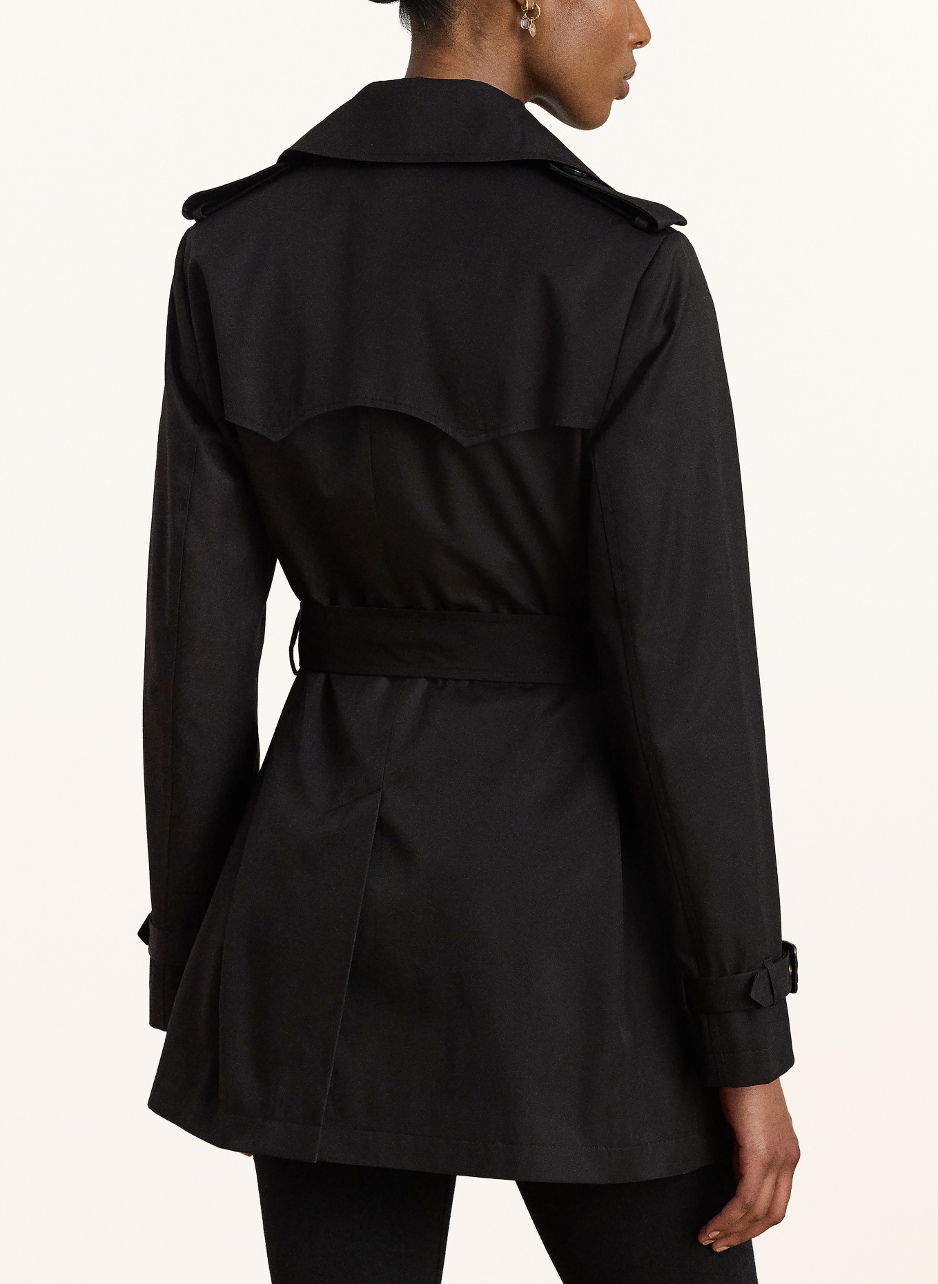 LAUREN RALPH LAUREN Trench coat: BLACK