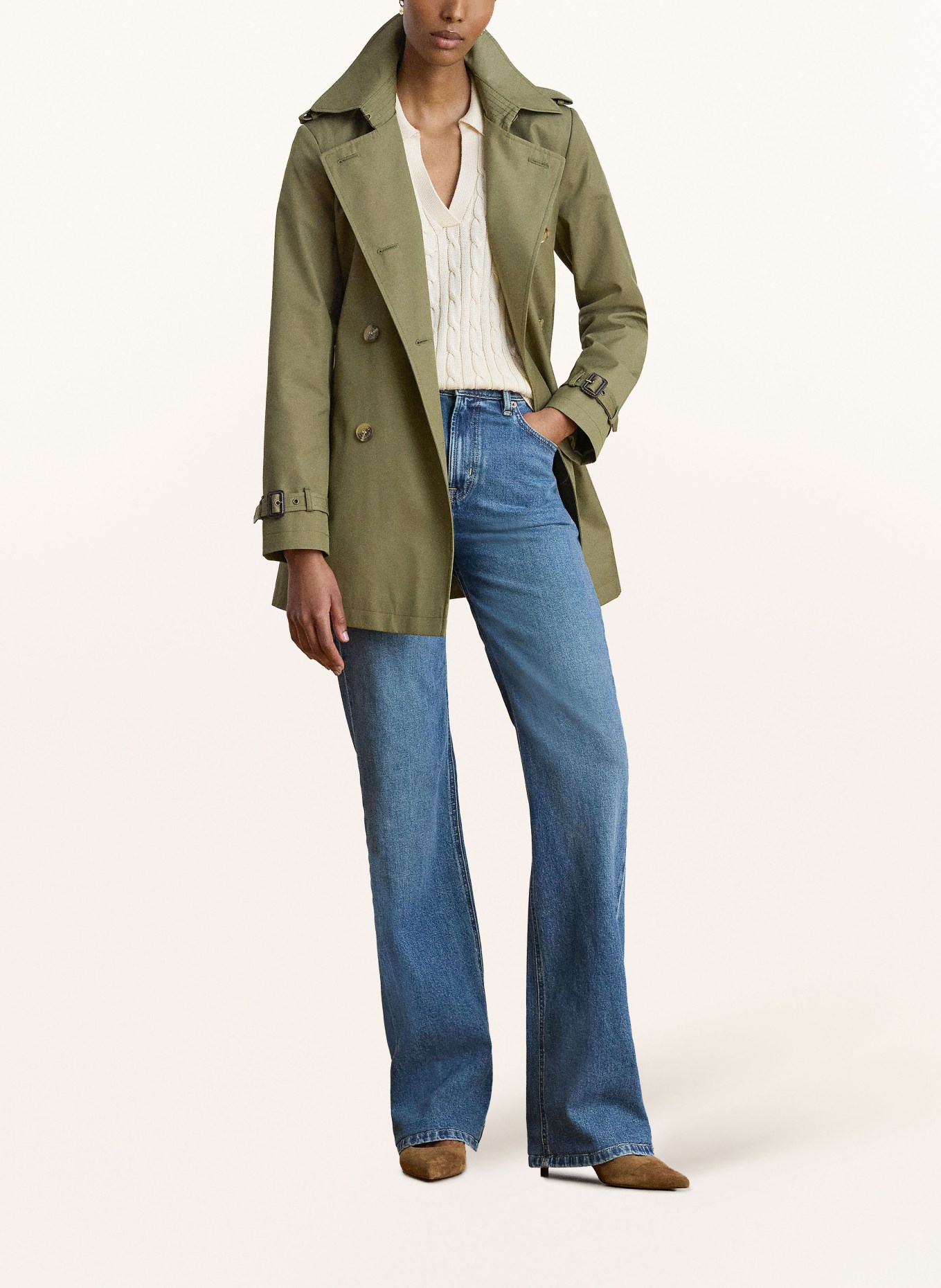 LAUREN RALPH LAUREN Trench coat: OLIVE