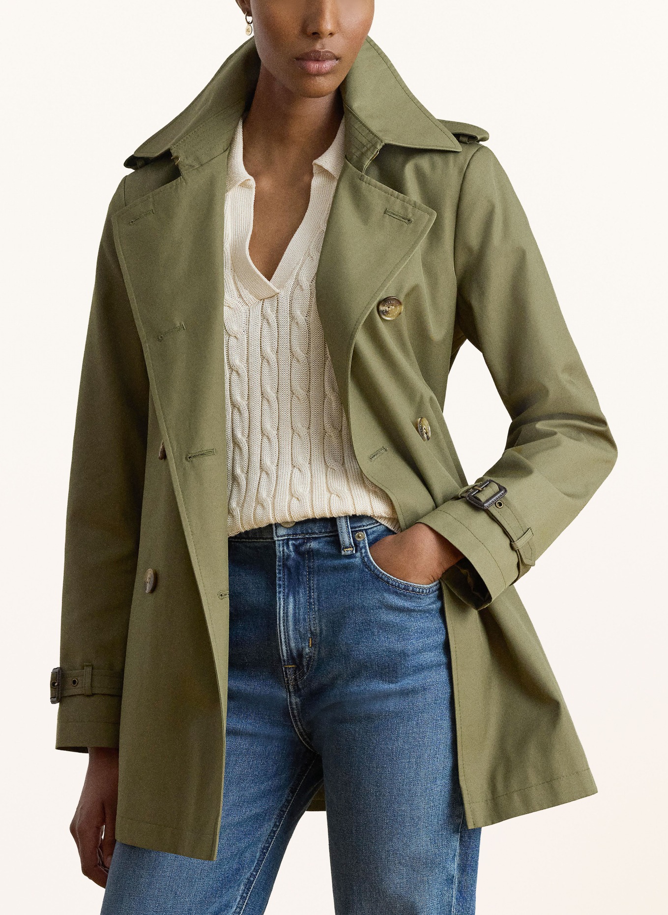 LAUREN RALPH LAUREN Trench coat: OLIVE