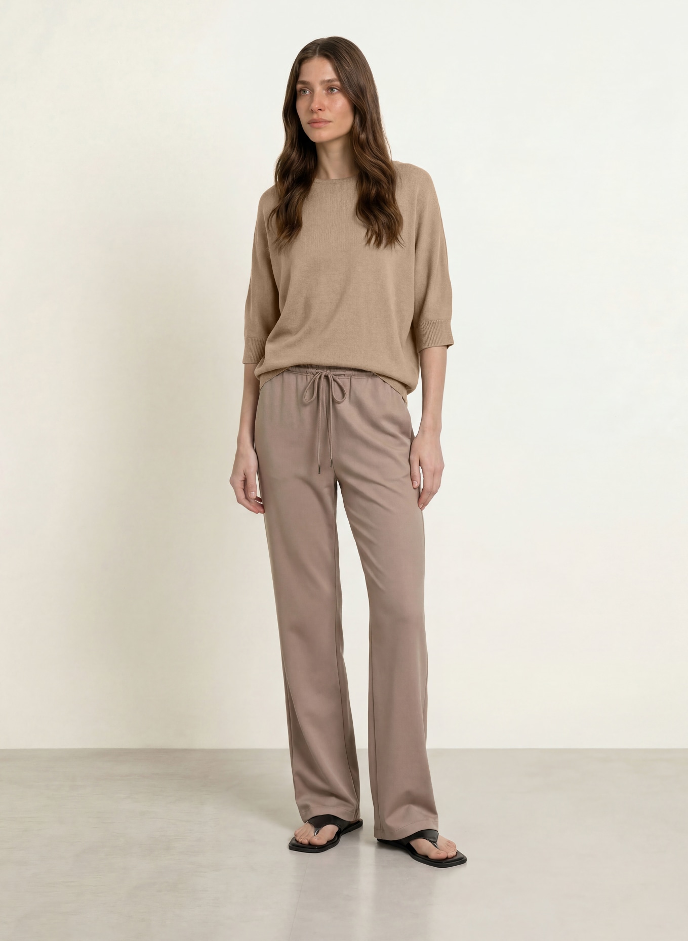 Juvia Pullover BLANCA mit 3/4-Arm: TAUPE
