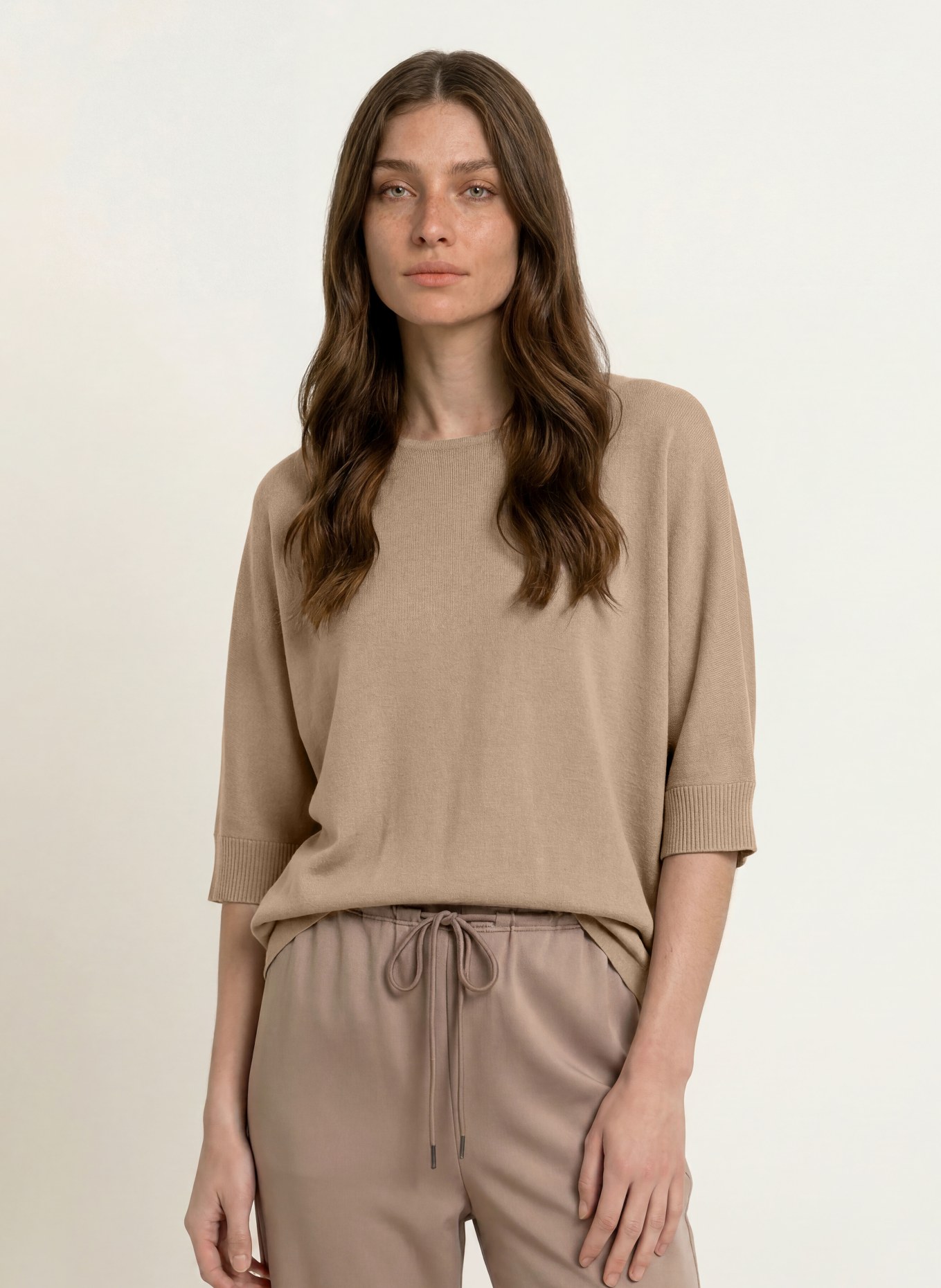 Juvia Pullover BLANCA mit 3/4-Arm: TAUPE