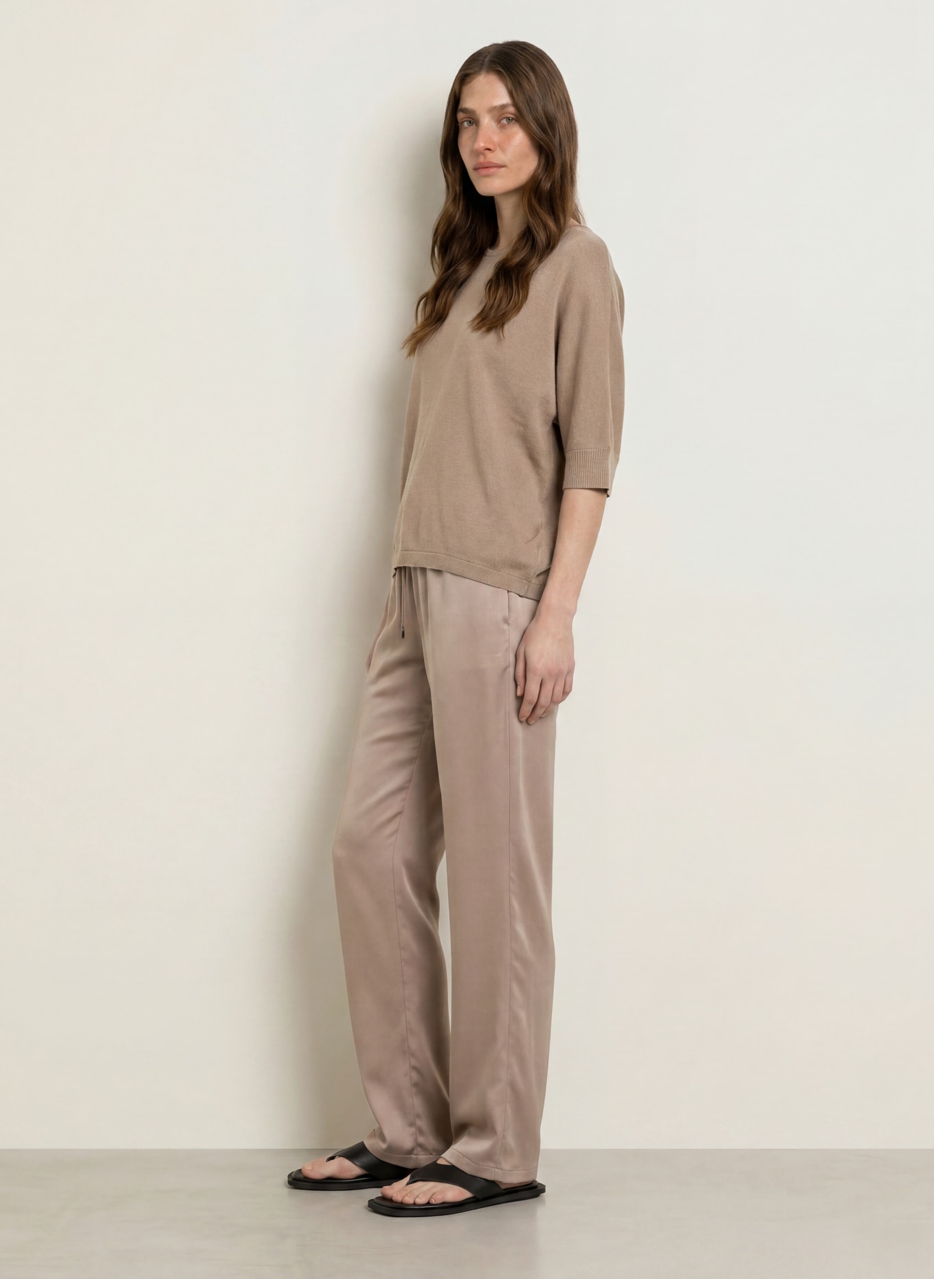 Juvia Pullover BLANCA mit 3/4-Arm: TAUPE