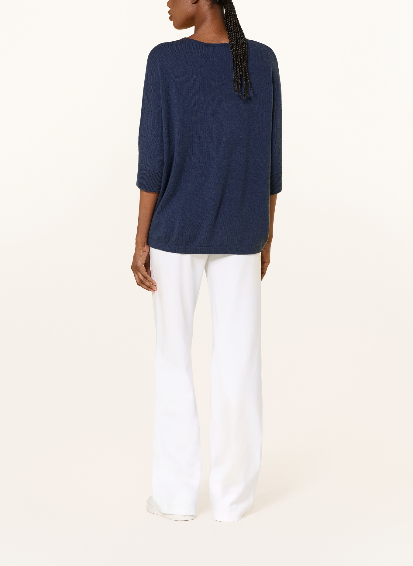 Juvia BLANCA sweater with 3/4 sleeves: DARK BLUE
