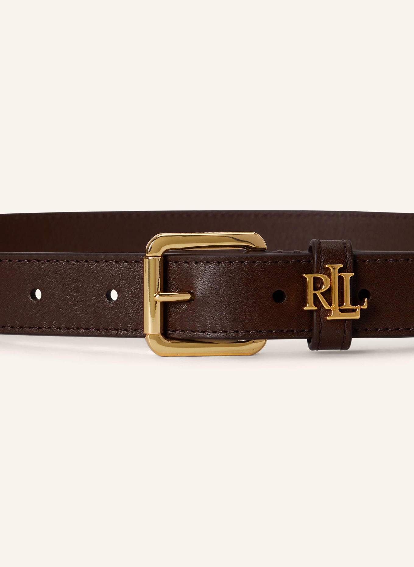 LAUREN RALPH LAUREN ceinture en cuir: MARRON