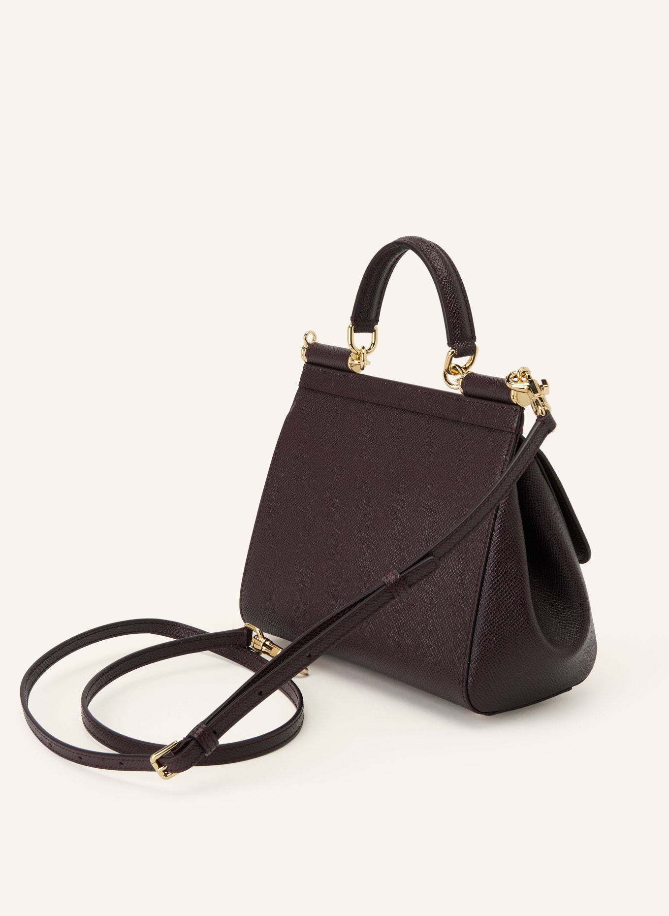 DOLCE & GABBANA Handtasche SICILY MEDIUM: DUNKELROT