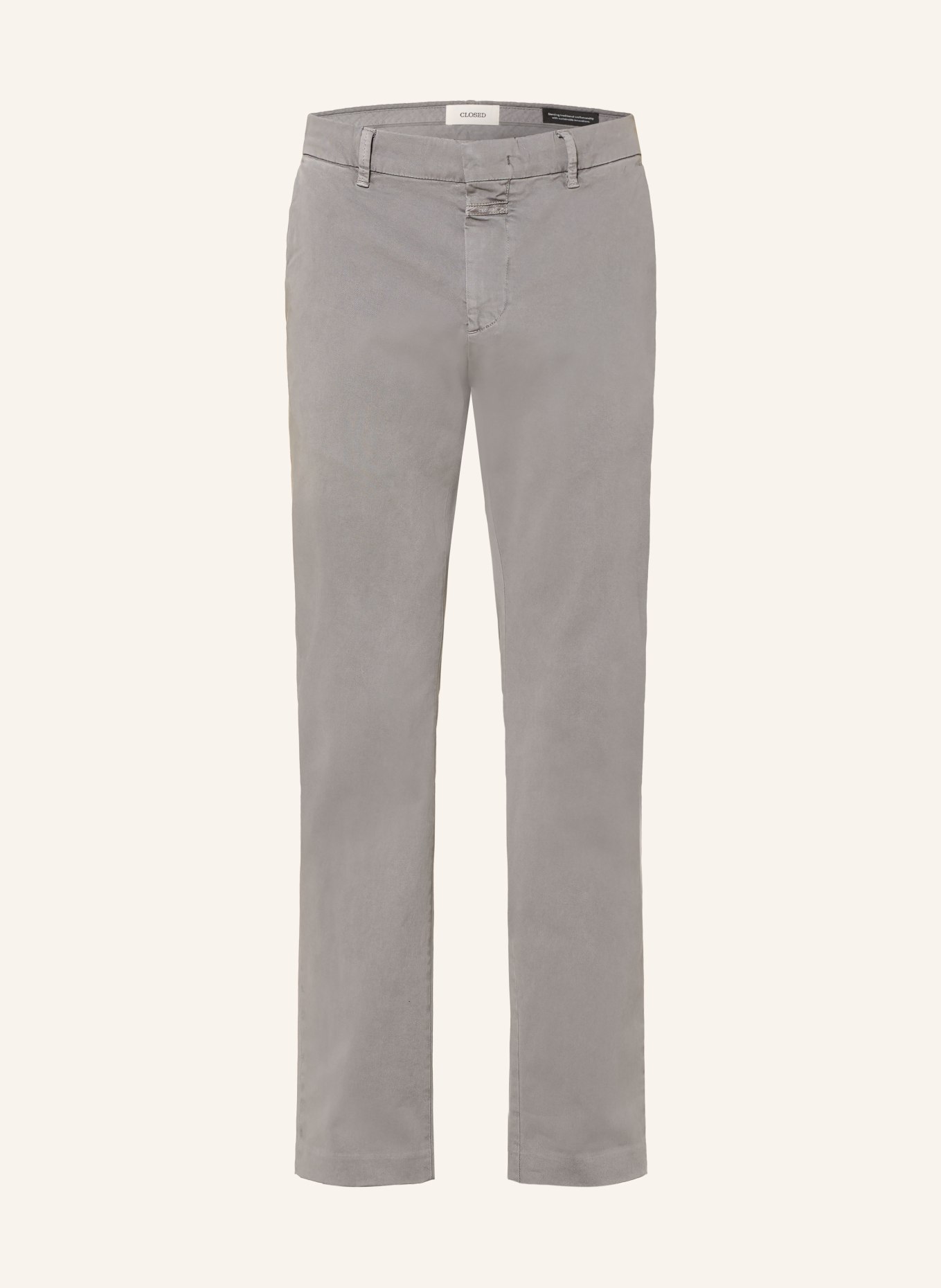 CLOSED Chino kalhoty CLIFTON TRUE Regular Fit: ŠEDÁ