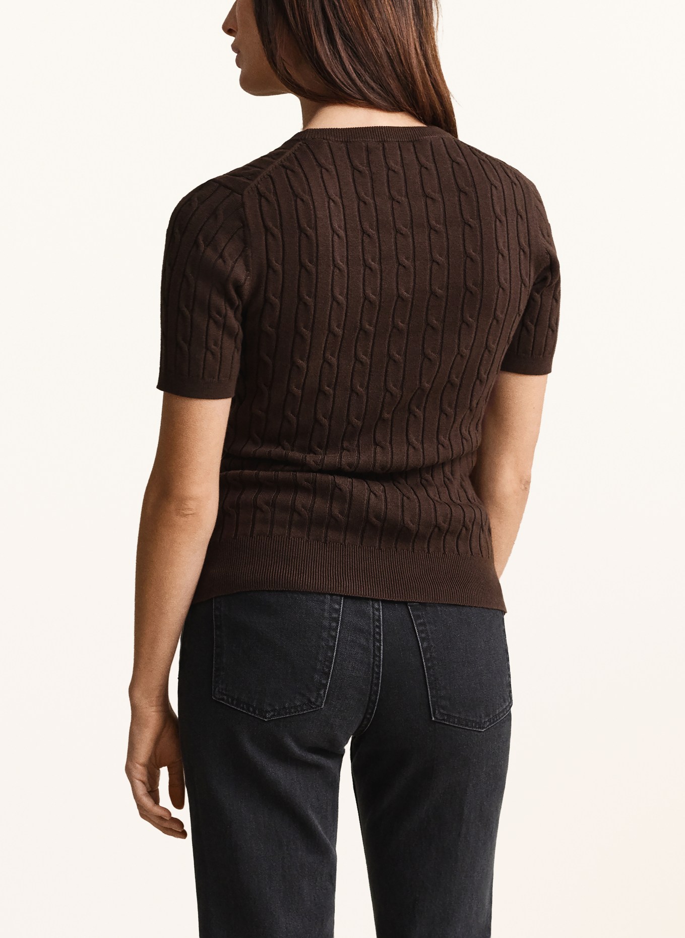 GANT gebreide trui: MARRON FONCÉ