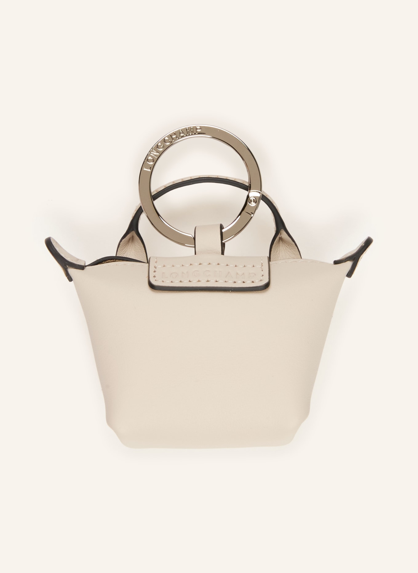 LONGCHAMP Schlüsselanhänger LE PLIAGE XTRA: CREME / SILBER