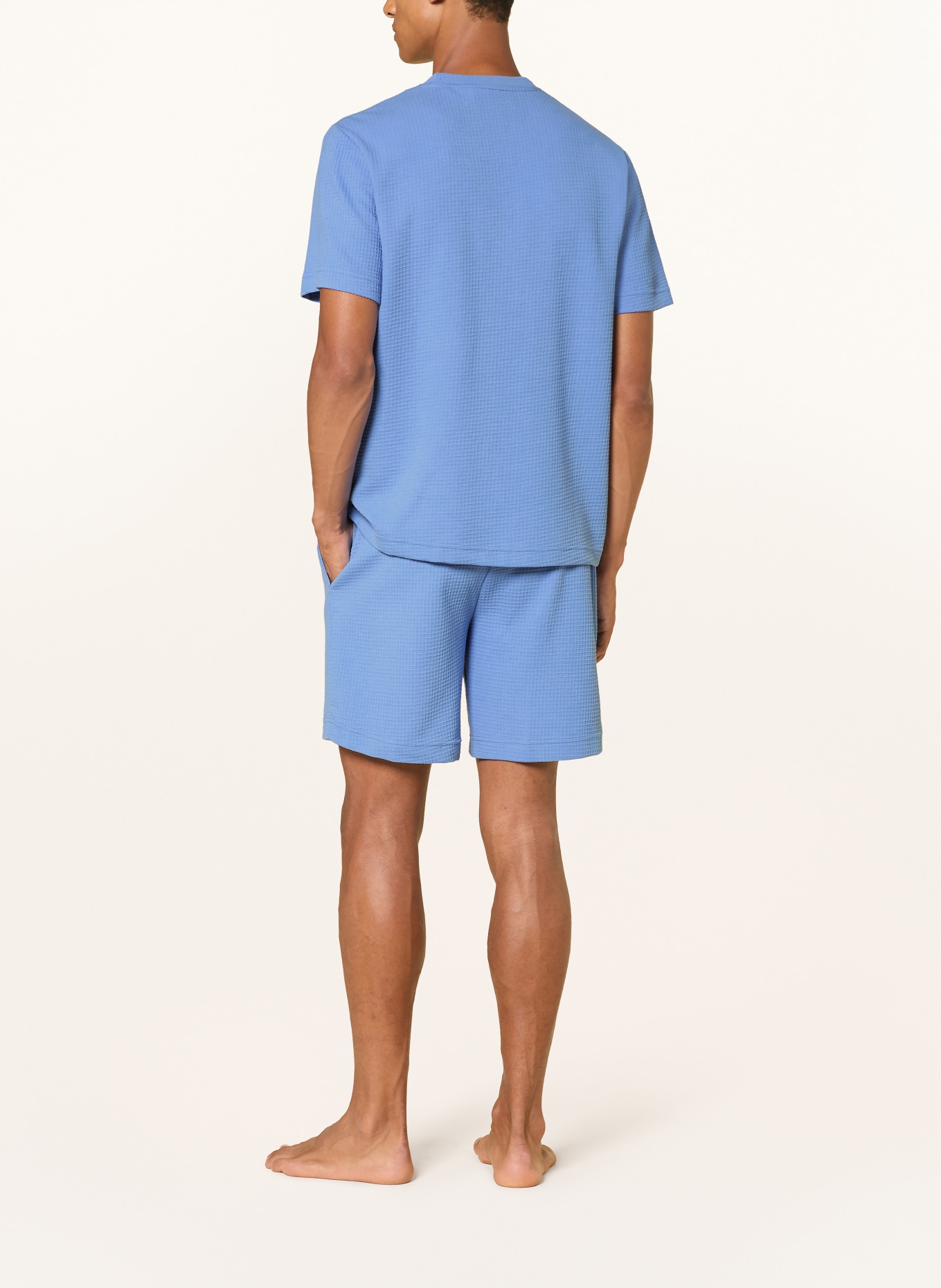 HUGO Slaapshort AUSTIN: LICHTBLAUW