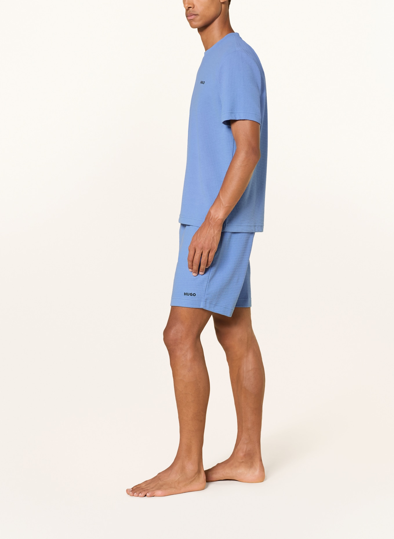 HUGO Slaapshort AUSTIN: LICHTBLAUW