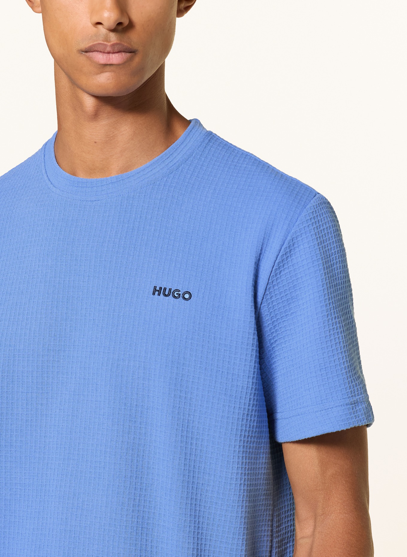 HUGO Slaapshirt AUSTIN: LICHTBLAUW