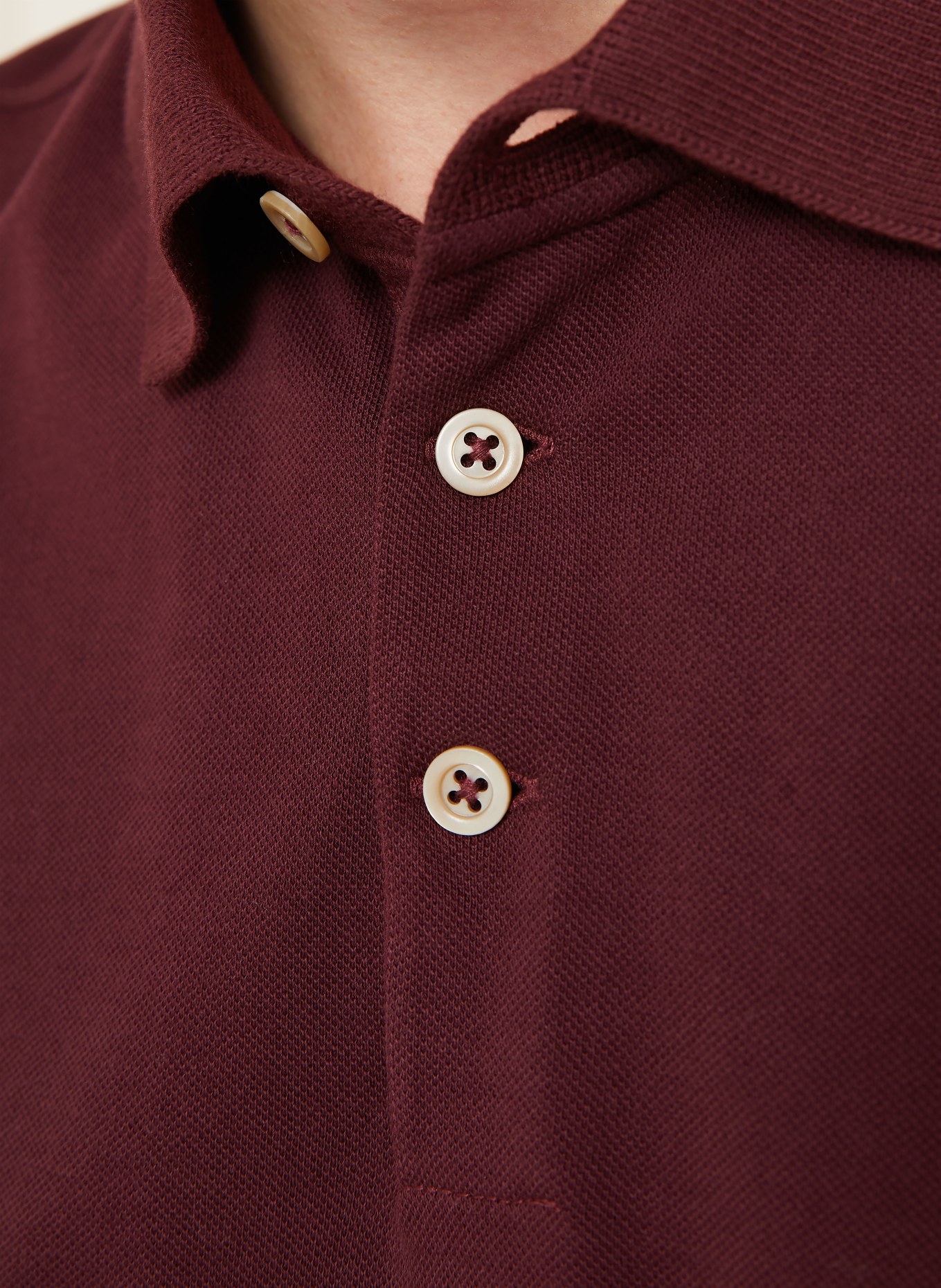 BRUNELLO CUCINELLI Piqué polo shirt: DARK RED