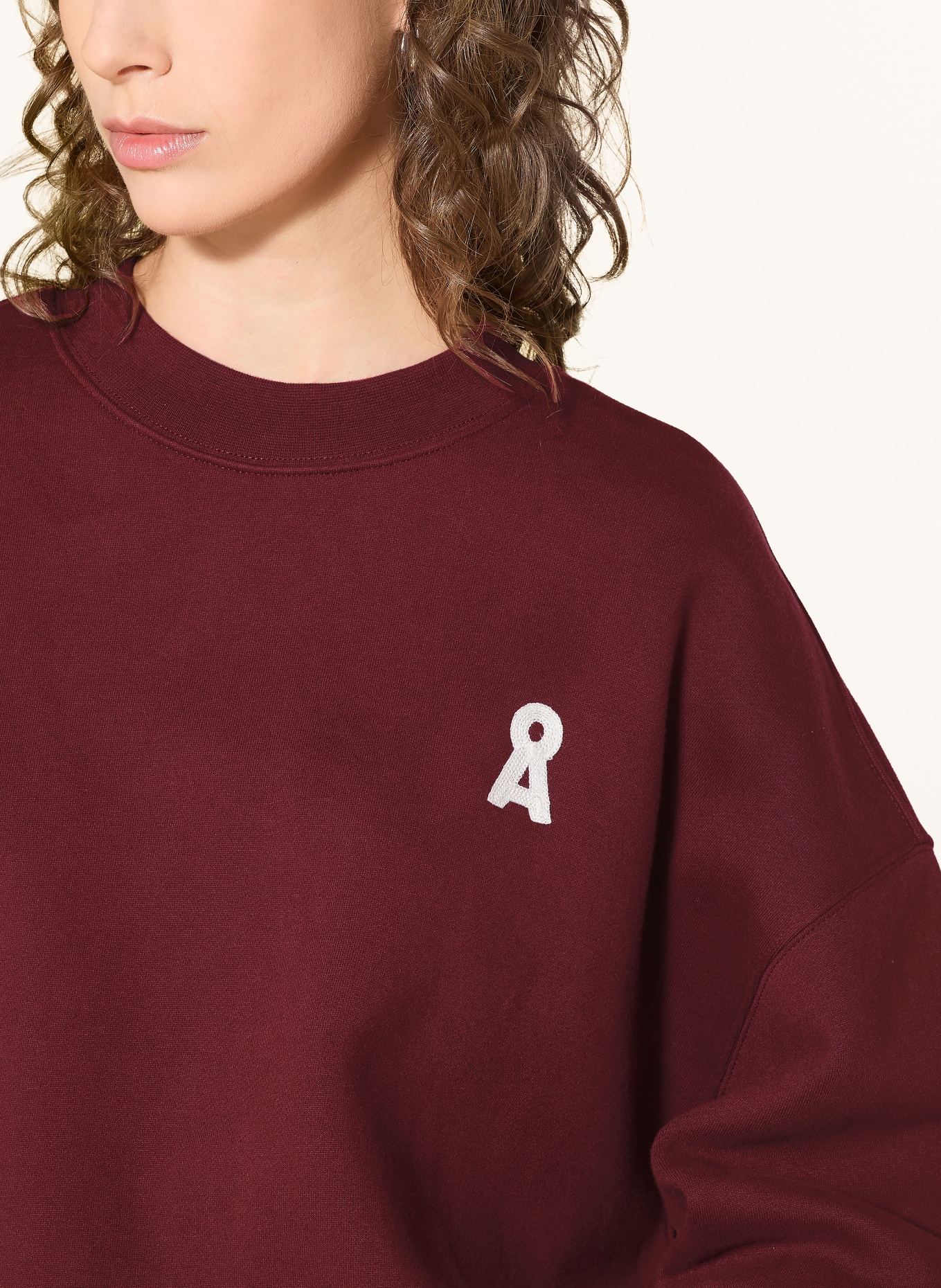 ARMEDANGELS Sweatshirt ALIZAA: DONKERROOD / CRÈME