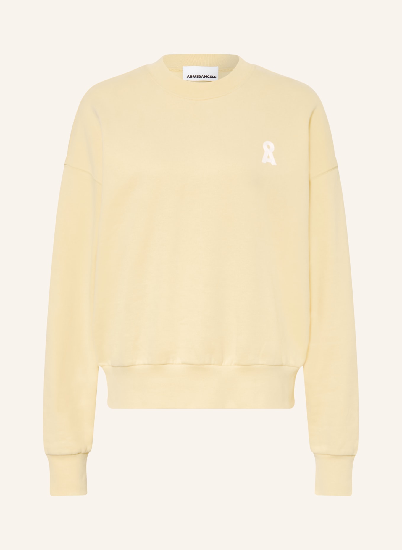 ARMEDANGELS Sweat-shirt ALIZAA: JAUNE / CRÈME