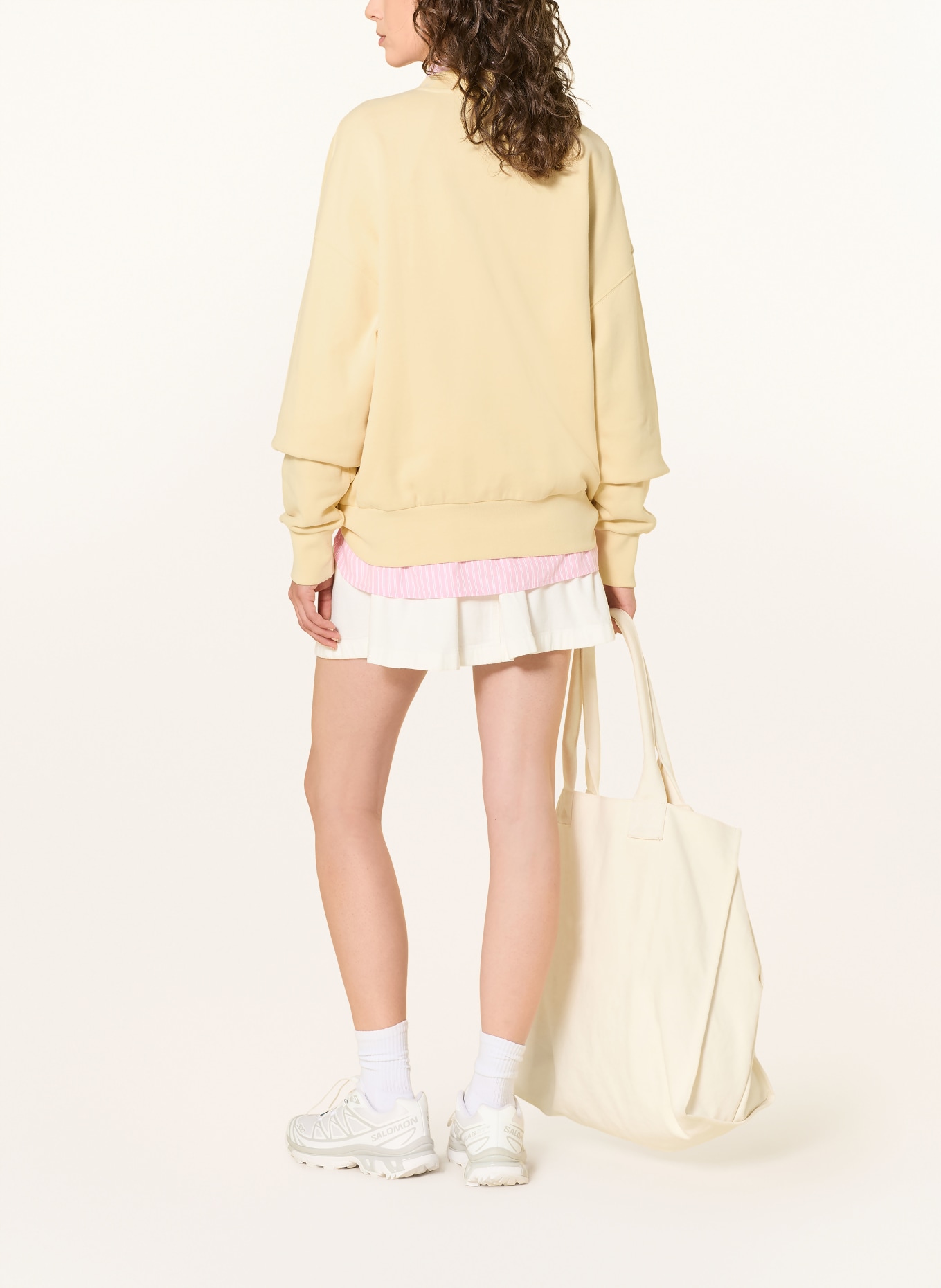 ARMEDANGELS Sweat-shirt ALIZAA: JAUNE / CRÈME