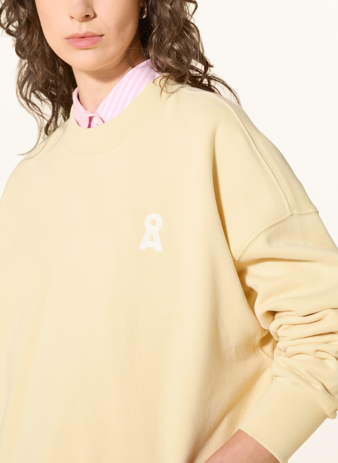 ARMEDANGELS Sweat-shirt ALIZAA: JAUNE / CRÈME