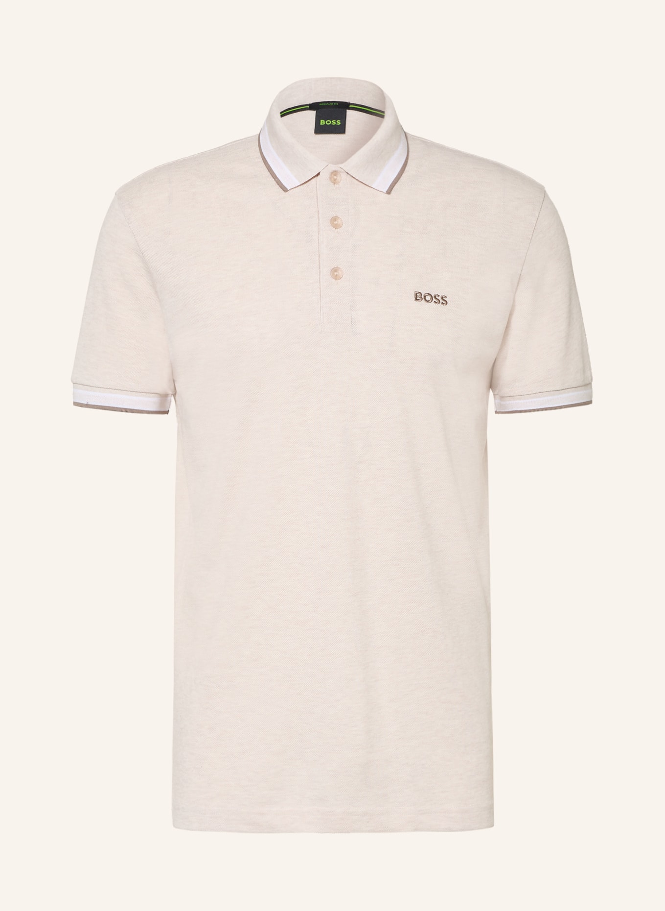 BOSS Pikétröja PADDY CURVED Regular Fit: GRÄDDE