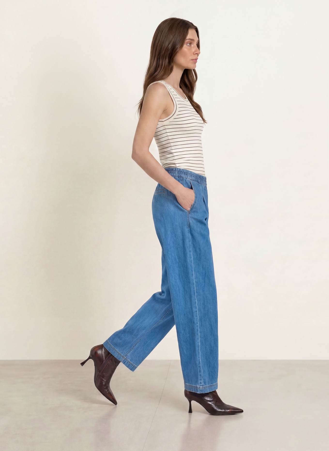 InWear Top DAGNAL: CREAM / TAUPE