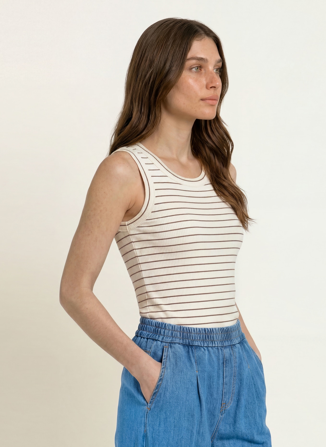 InWear Top DAGNAL: CREAM / TAUPE