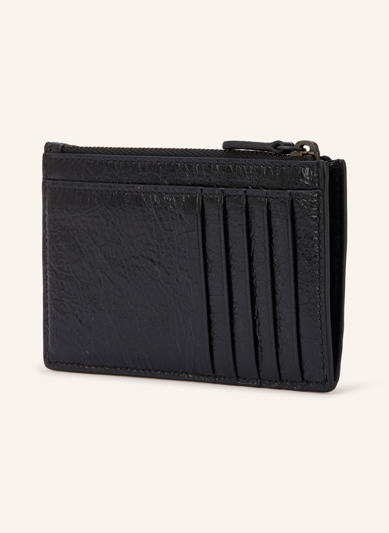 BALENCIAGA Portofel LE CITY cu nituri: NEGRU