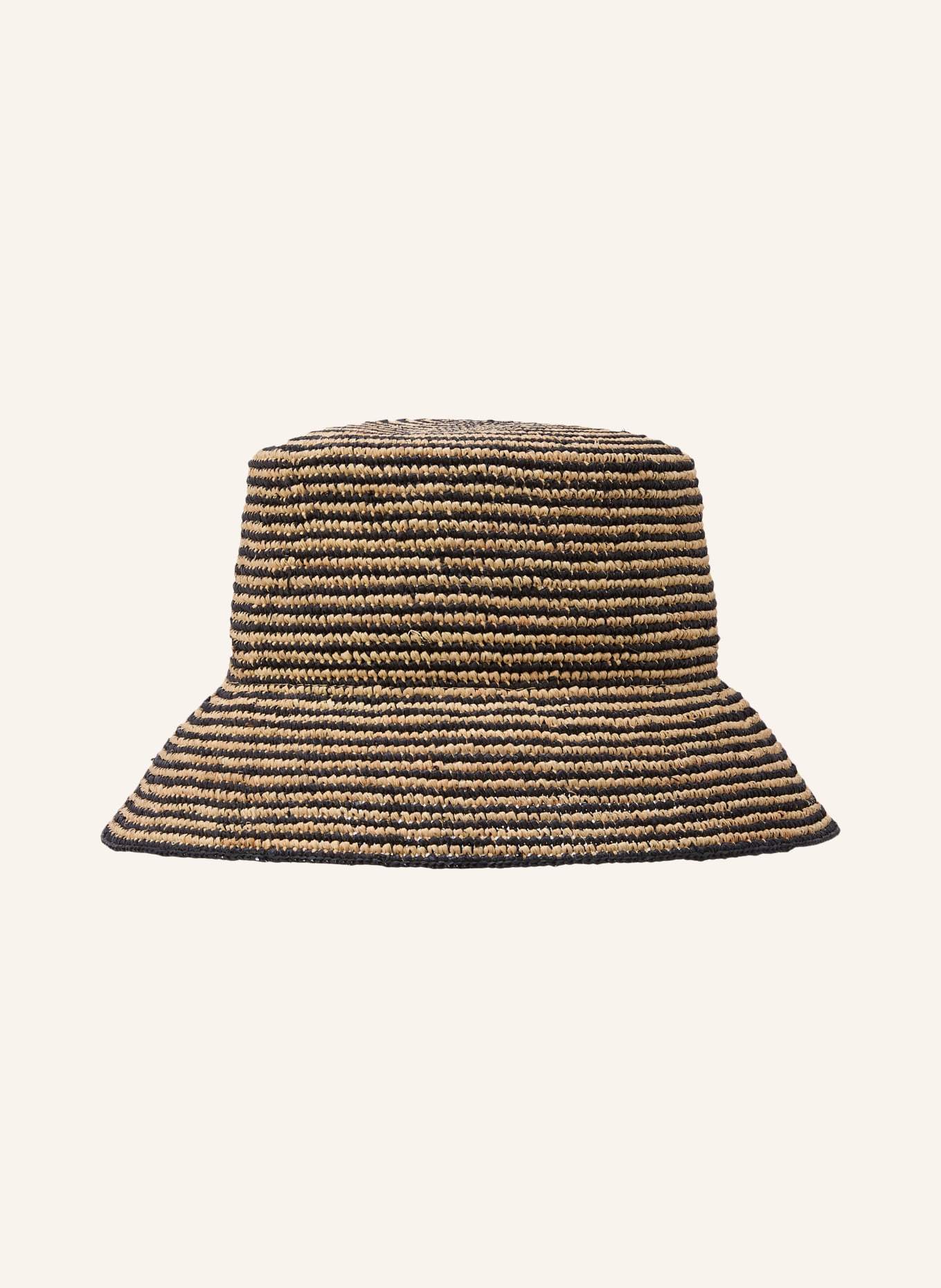 SEEBERGER Strohhut: SCHWARZ / BEIGE